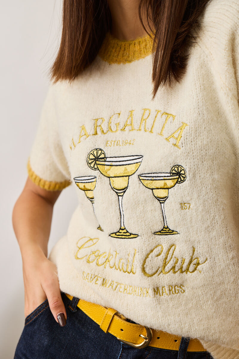 Pull Mezza Manica Margarita ocra|Colore:Ocra