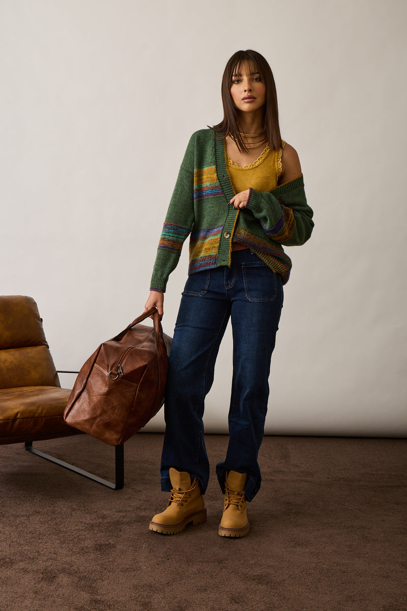 Jeans Con Tasche denim scuro|Colore:Denim scuro
