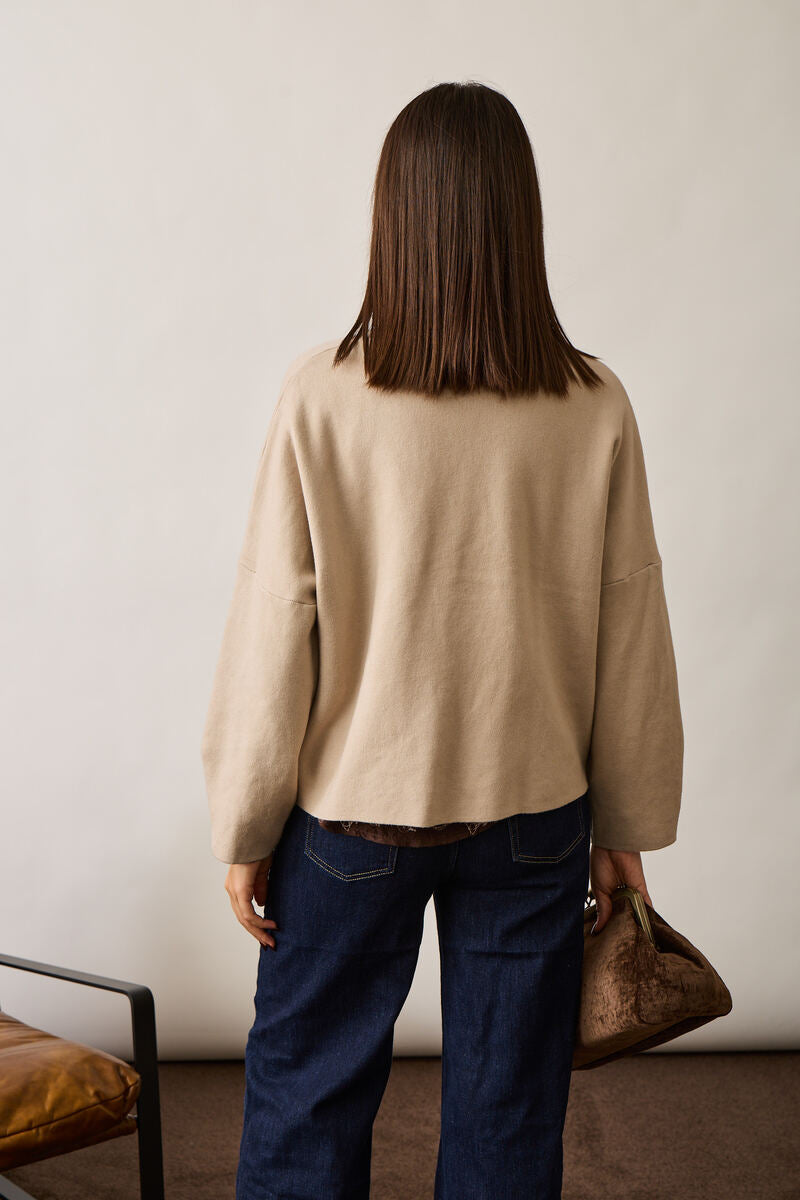 Cardigan Con Chiusura Fibbia Beige|Colore:Beige