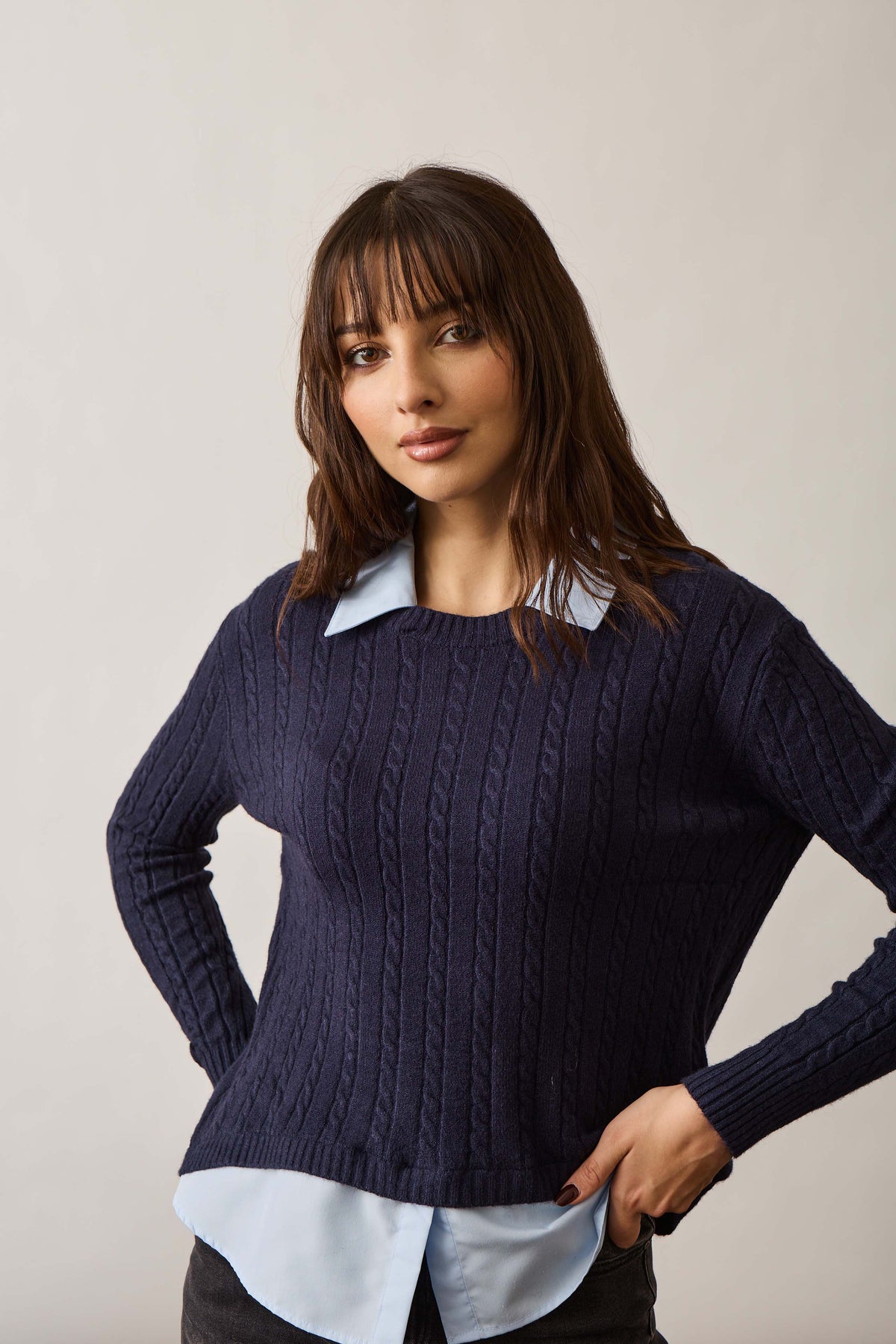 Pull Camicia blu|Colore:Blu