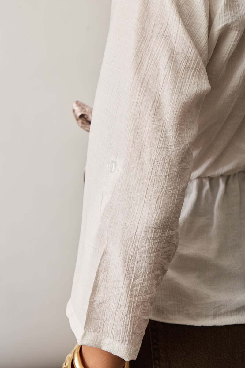 Camicia Fiocco Laterale bianco|Colore:Bianco