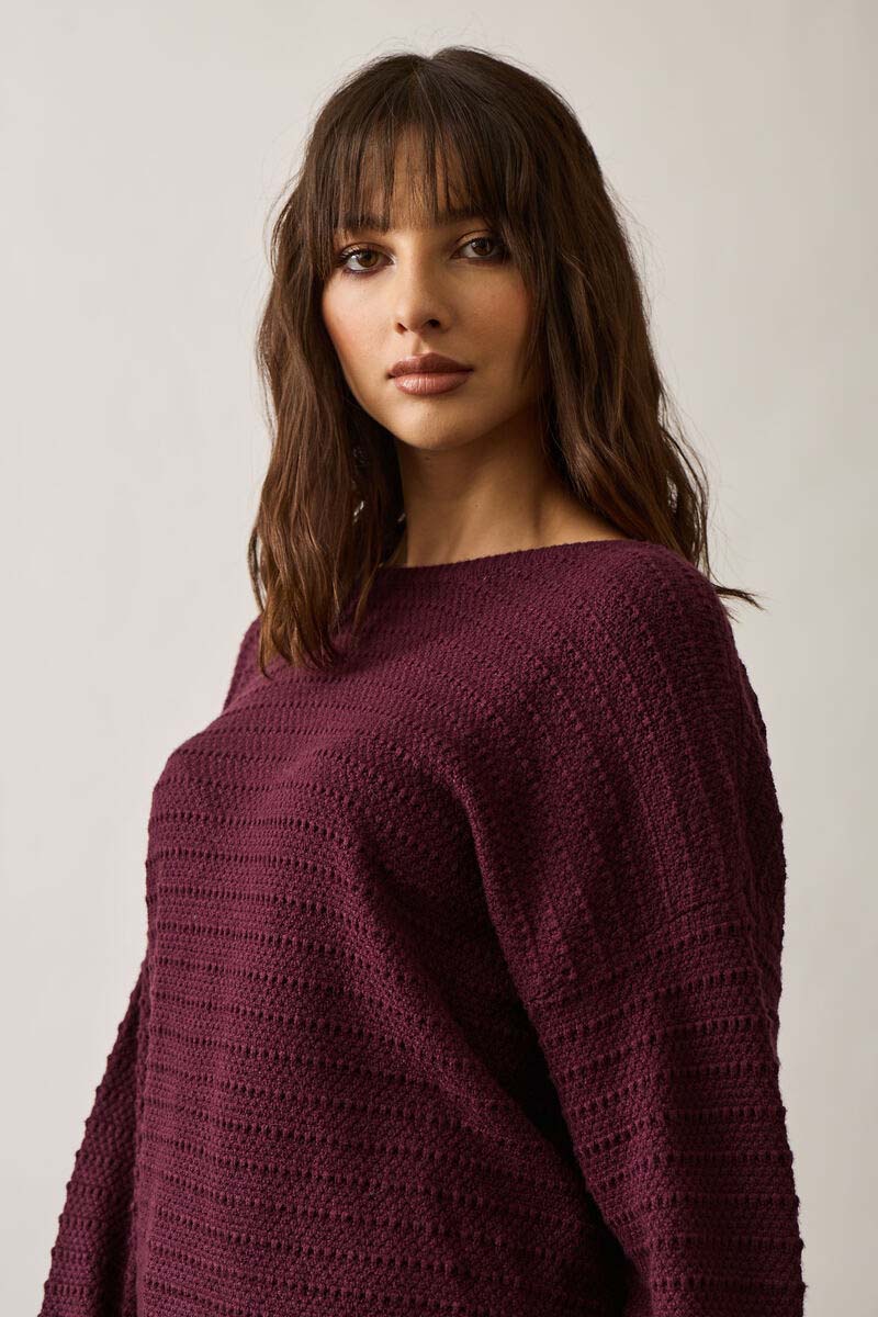 Pull Con Fiocco bordeaux|Colore:Bordeaux