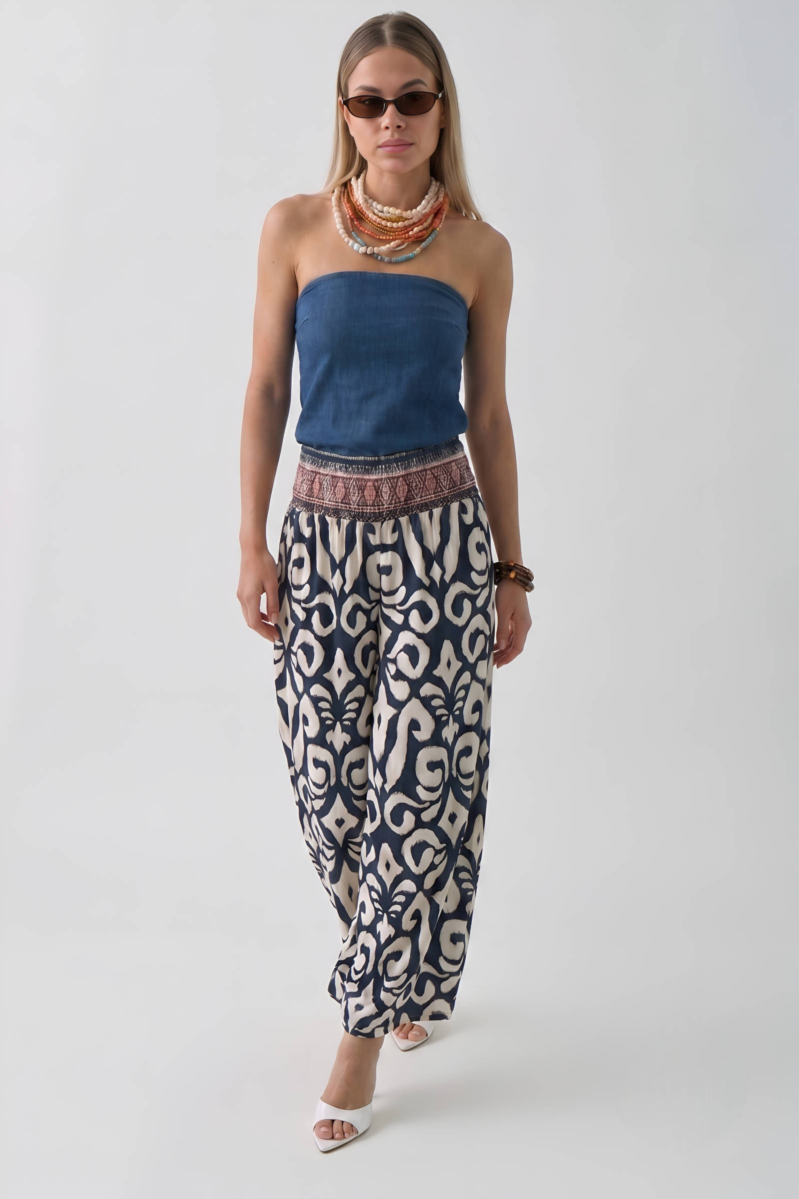 Pantalone Fantasia Etnica Blu