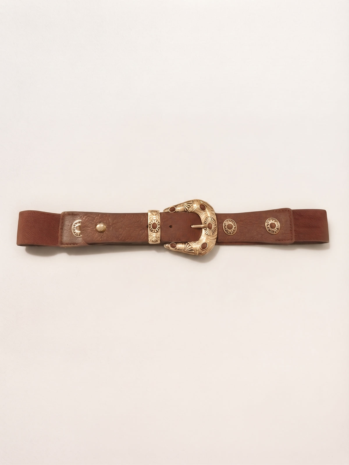 Cintura Elastica Pietre Cuoio
