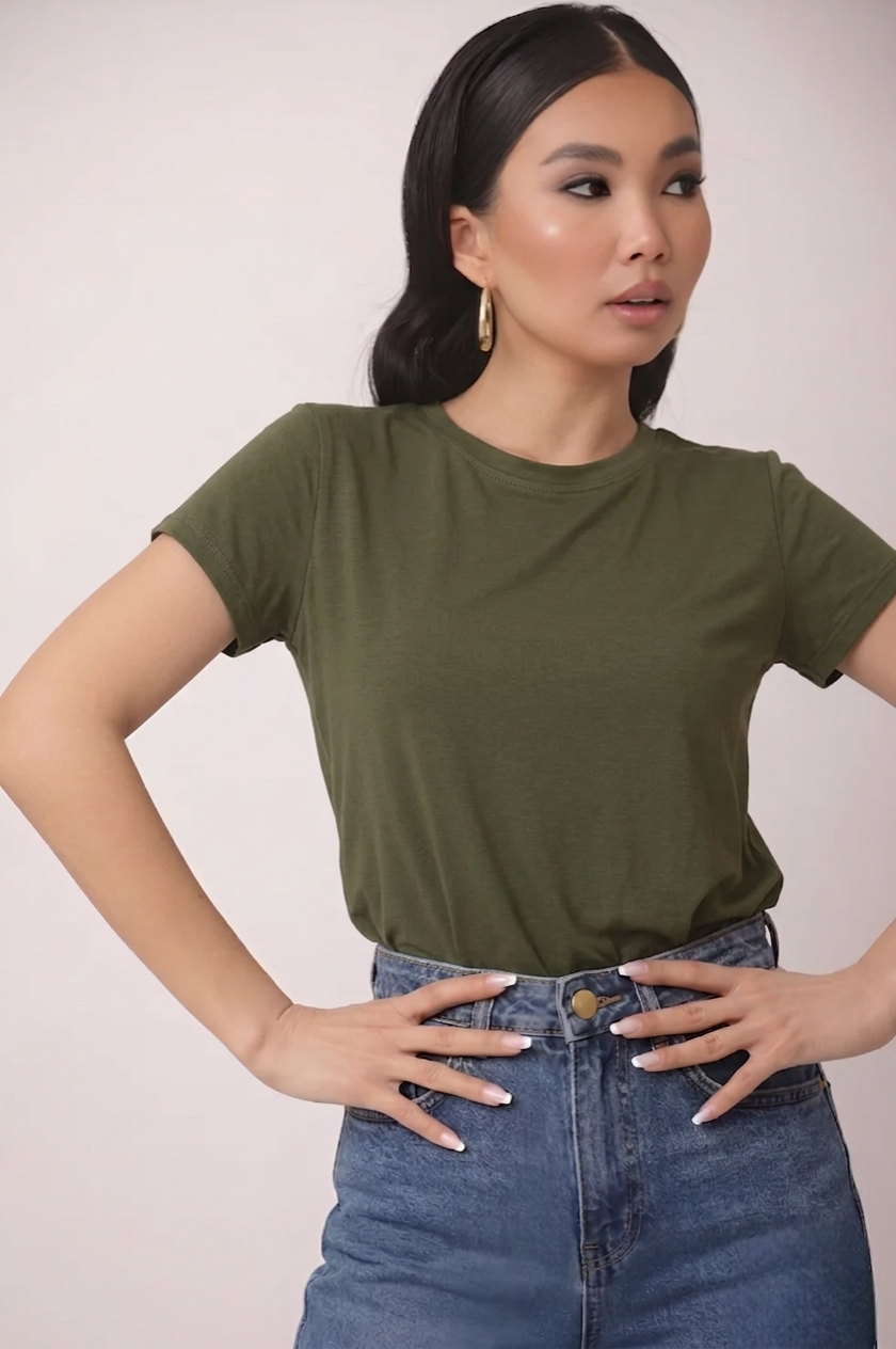 T-Shirt Basic Verde Militare