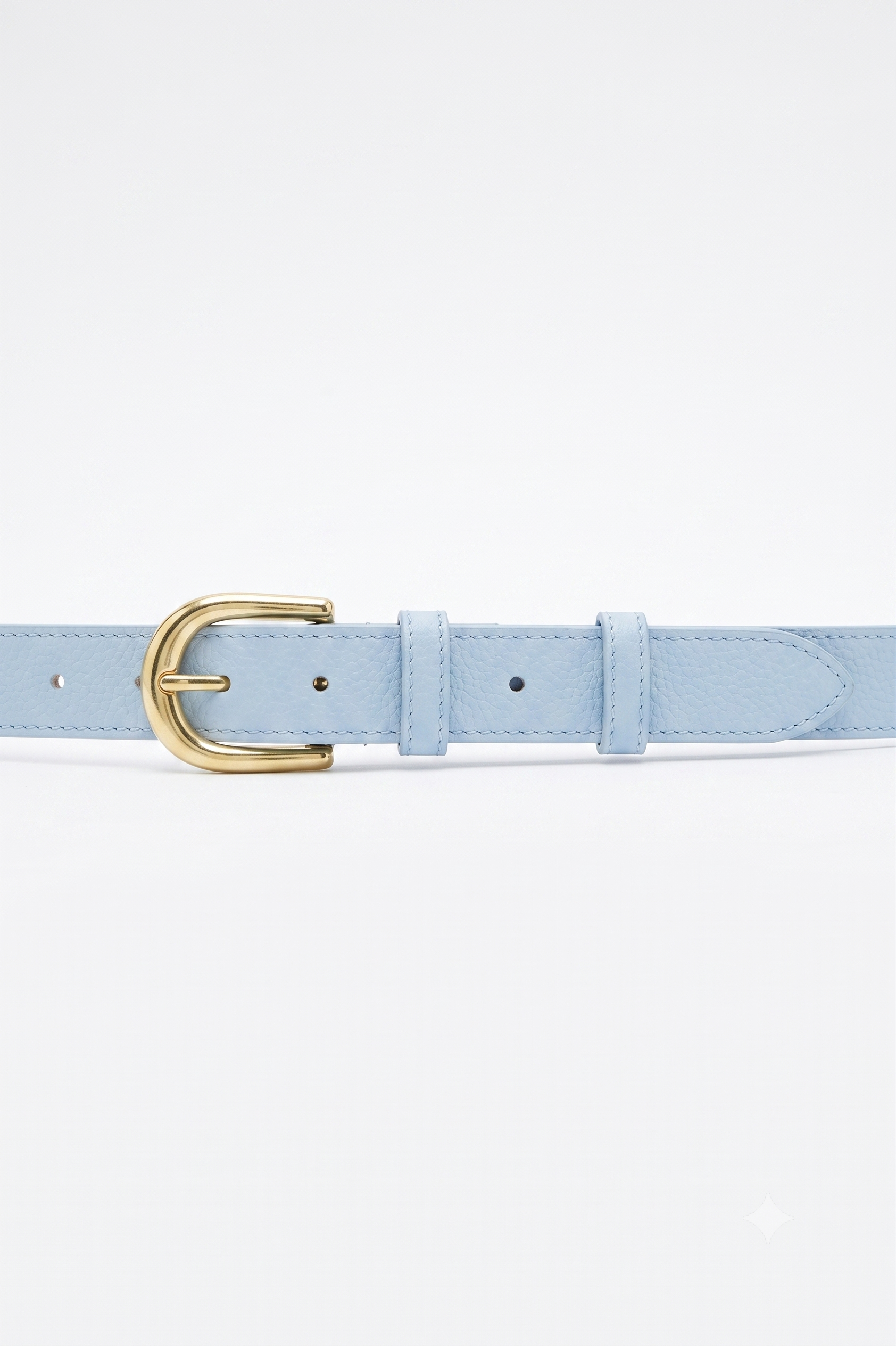 Cintura In Pelle Azzurro