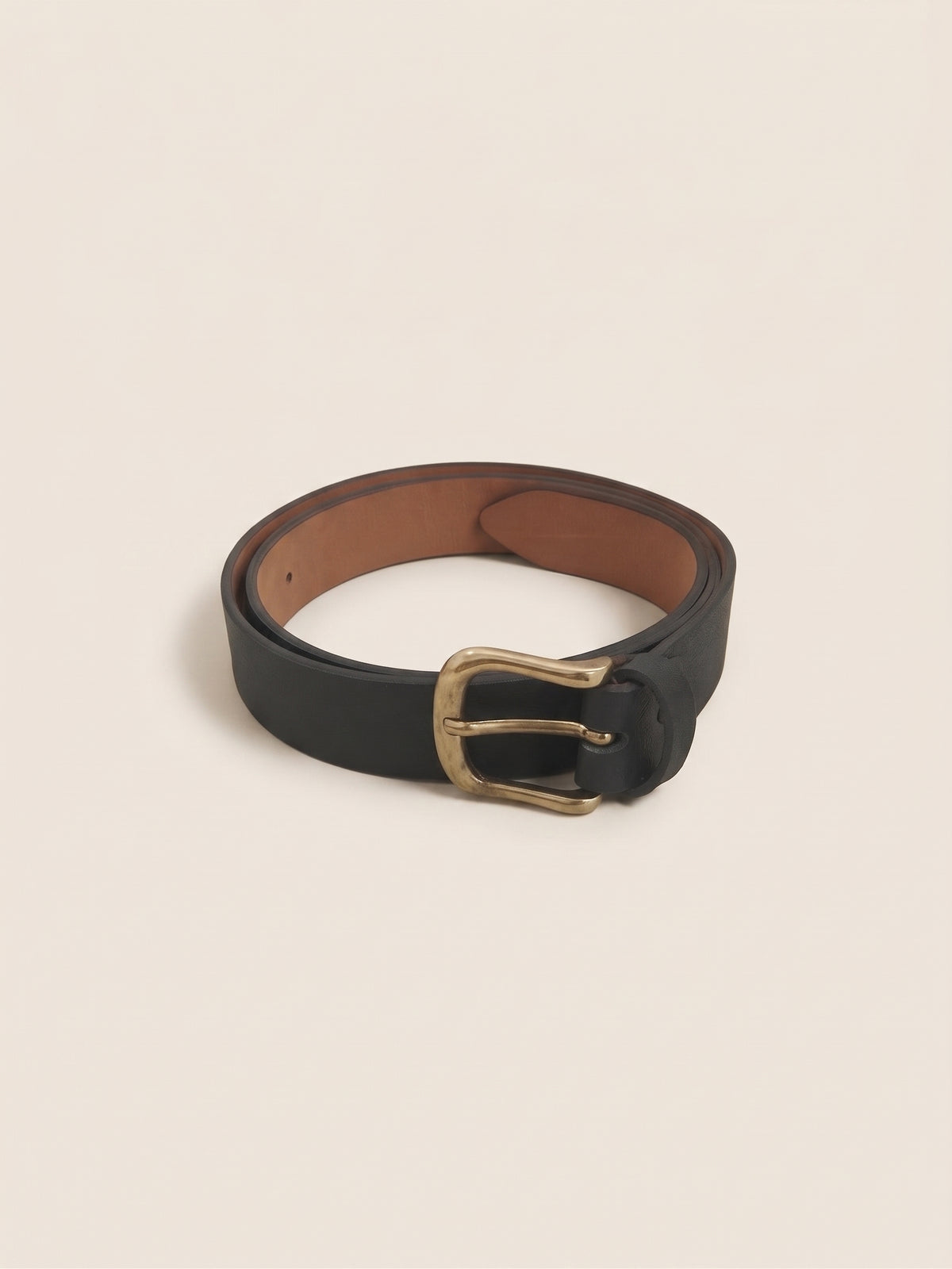 Cintura Basic Vera Pelle Blu