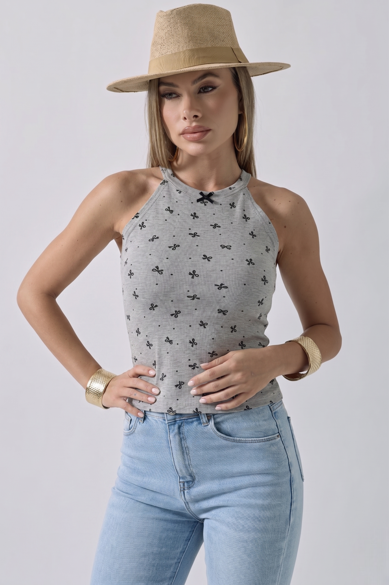 Top Jolie Grigio
