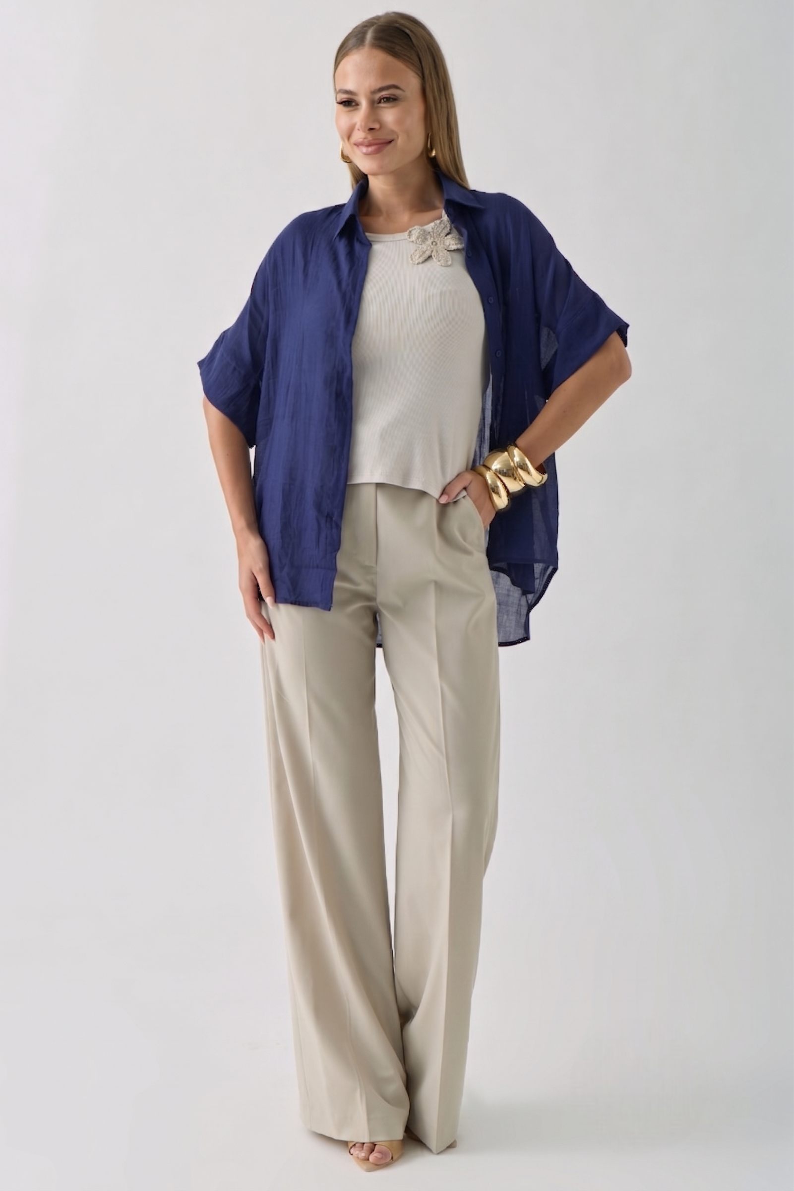 Pantalone Office Gesso