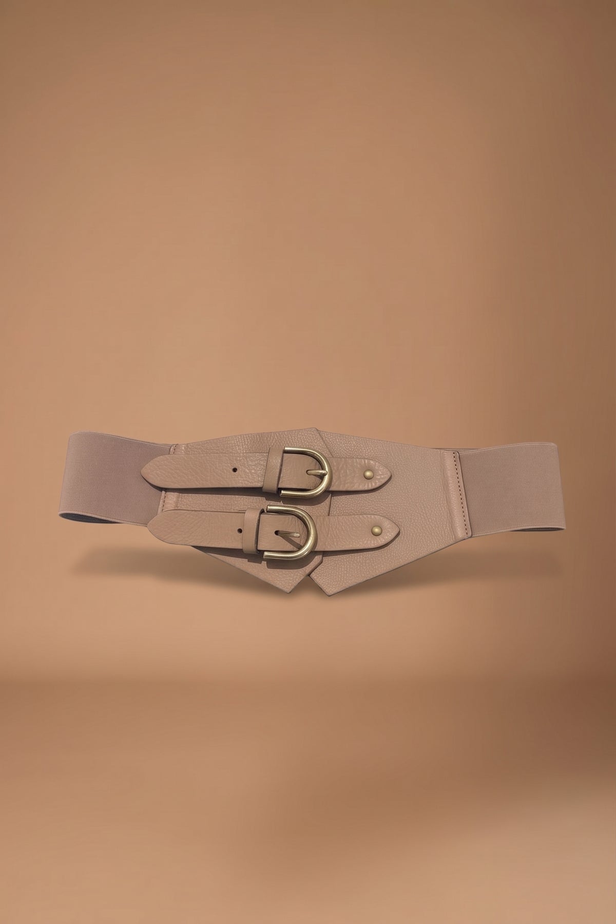 Cintura Bustier Doppia Fibbia Nocciola