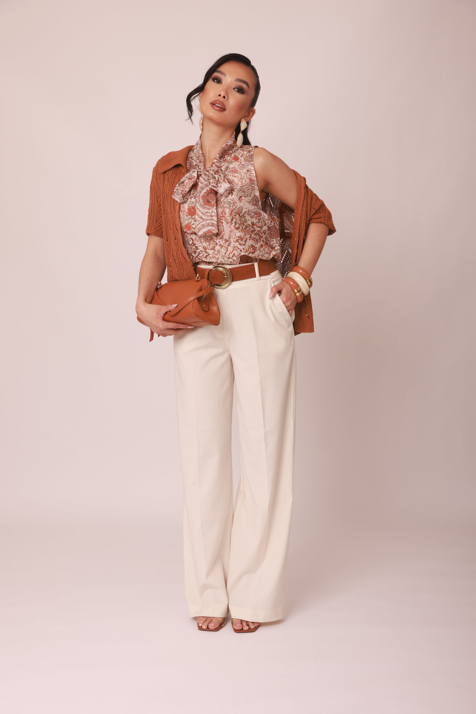 Pantalone Palazzo Office Burro