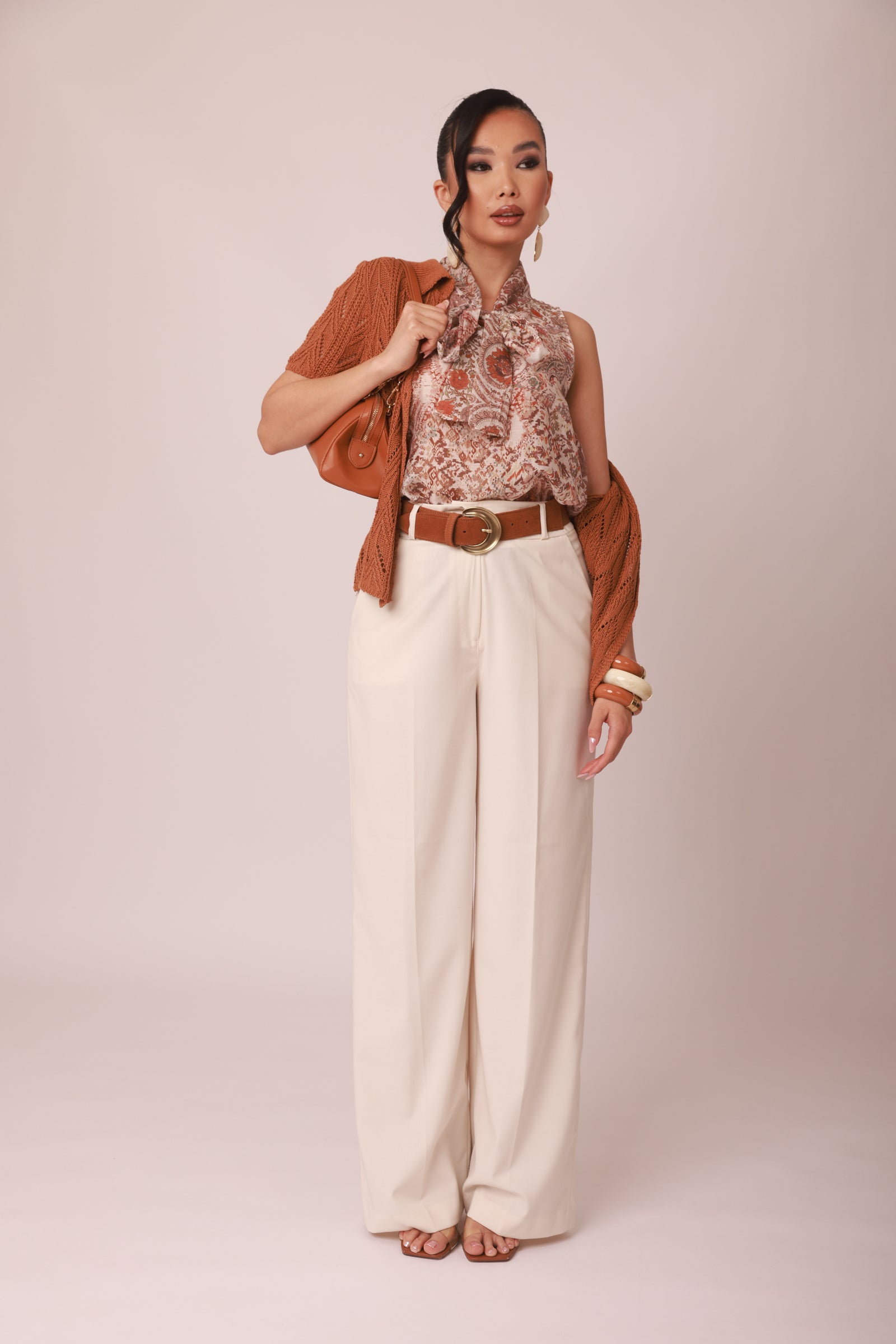 Pantalone Palazzo Office Burro