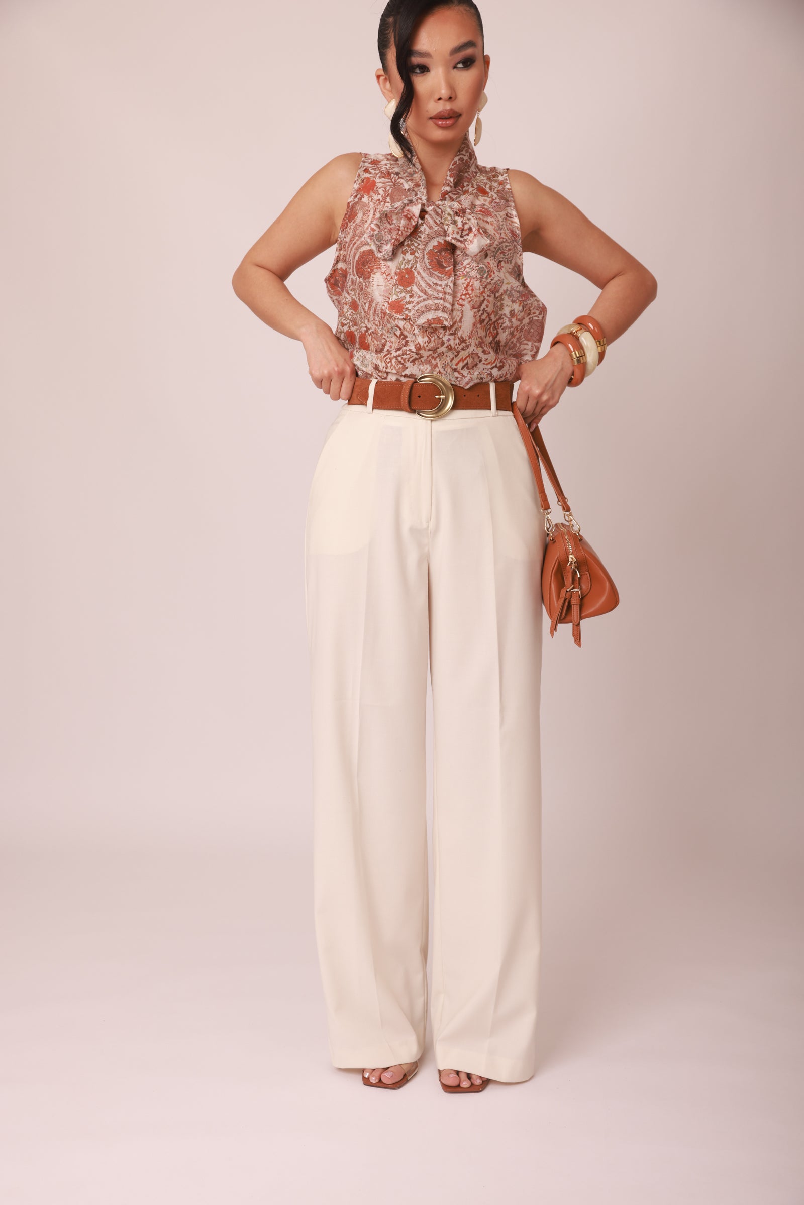 Pantalone Palazzo Office Burro