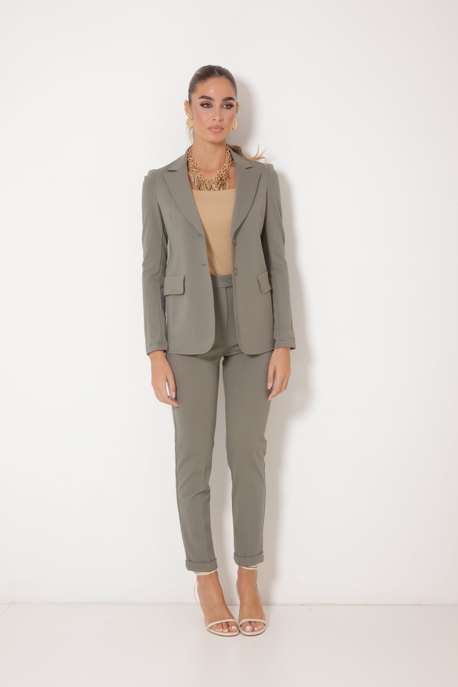 Pantalone Punto Milano Classy Verde Militare