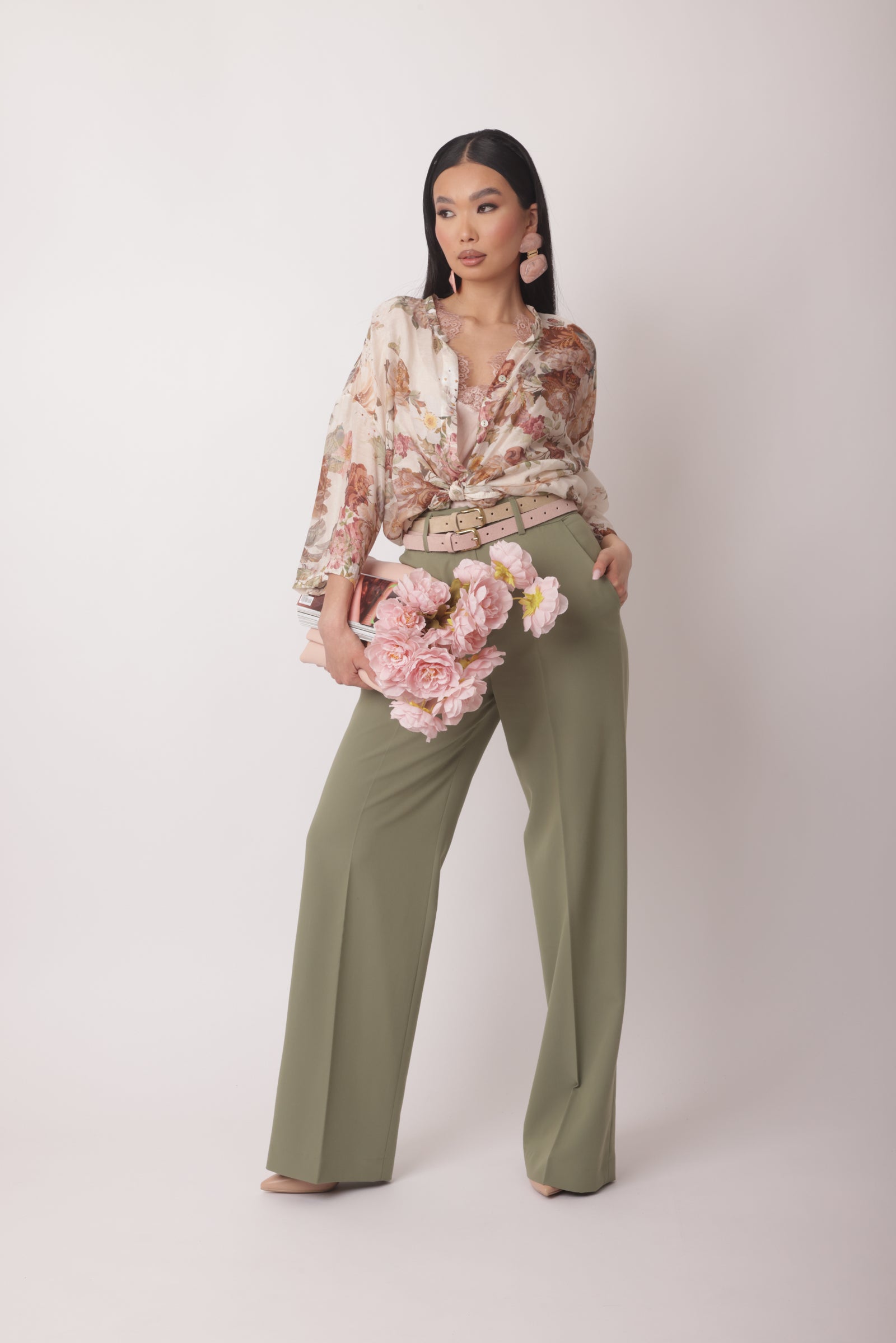 Pantalone Office Verde Salvia
