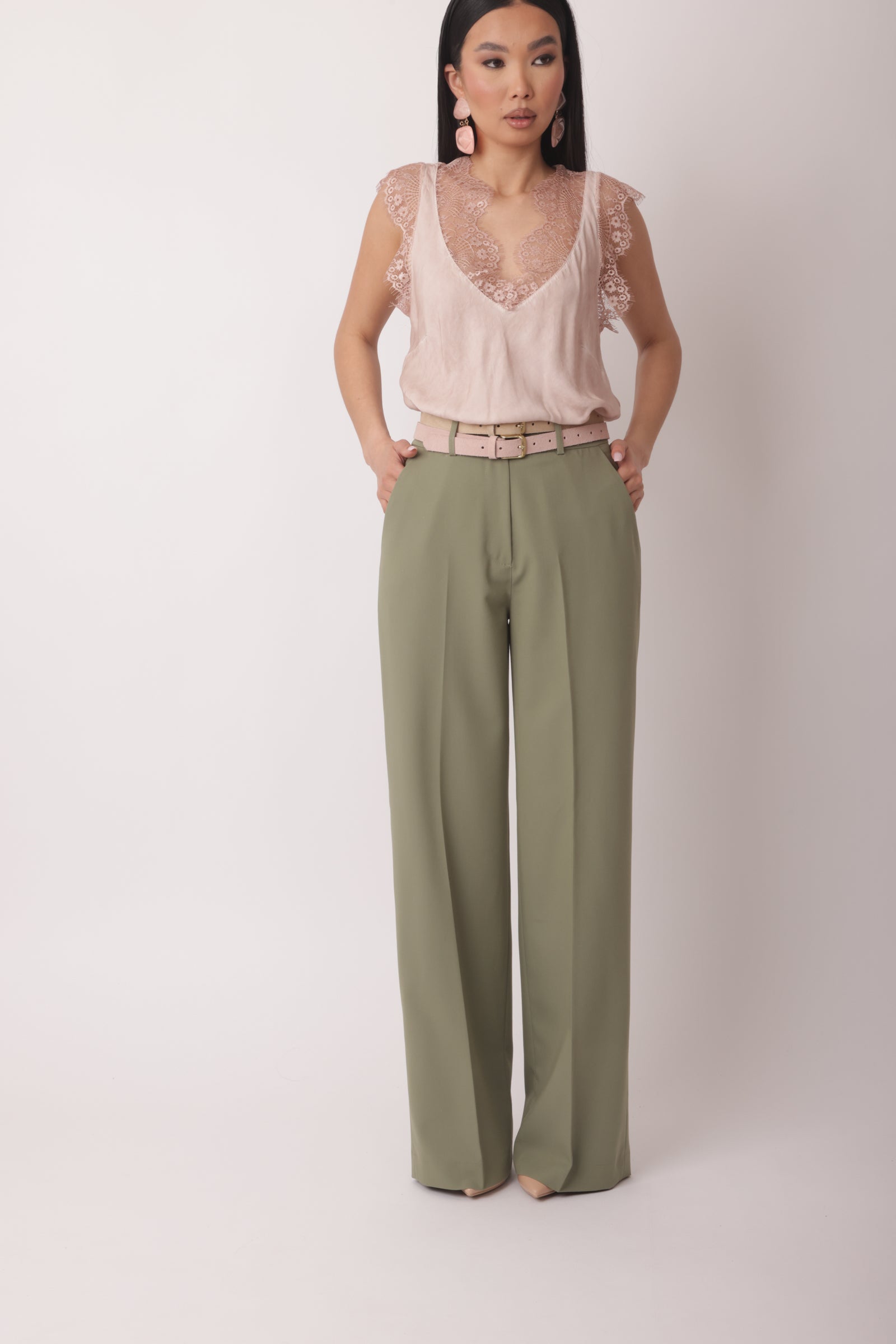 Pantalone Office Verde Salvia