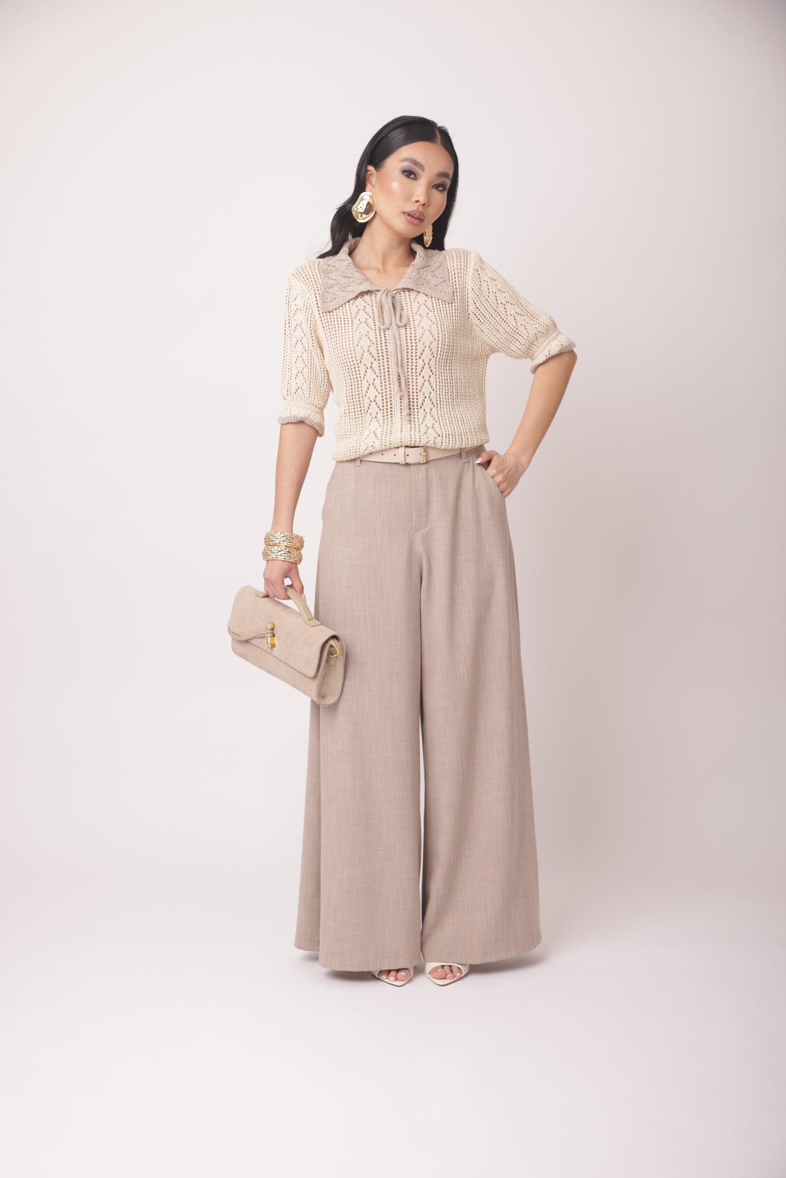Pantalone Denise Fango Chiaro