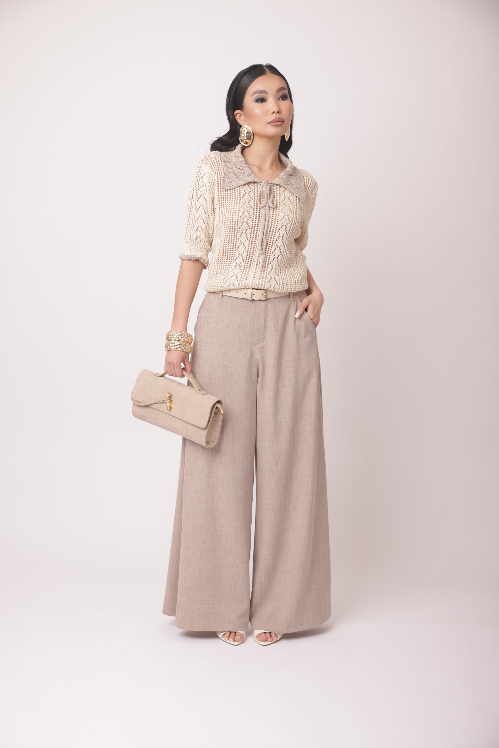 Pantalone Denise Fango Chiaro