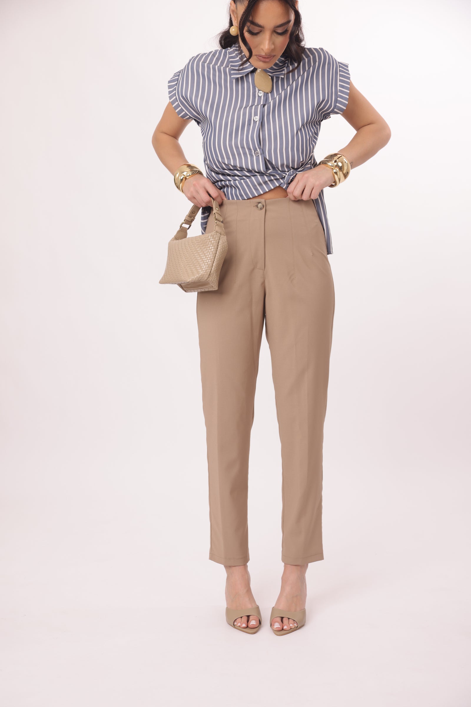 Pantalone Office Capri Cammello