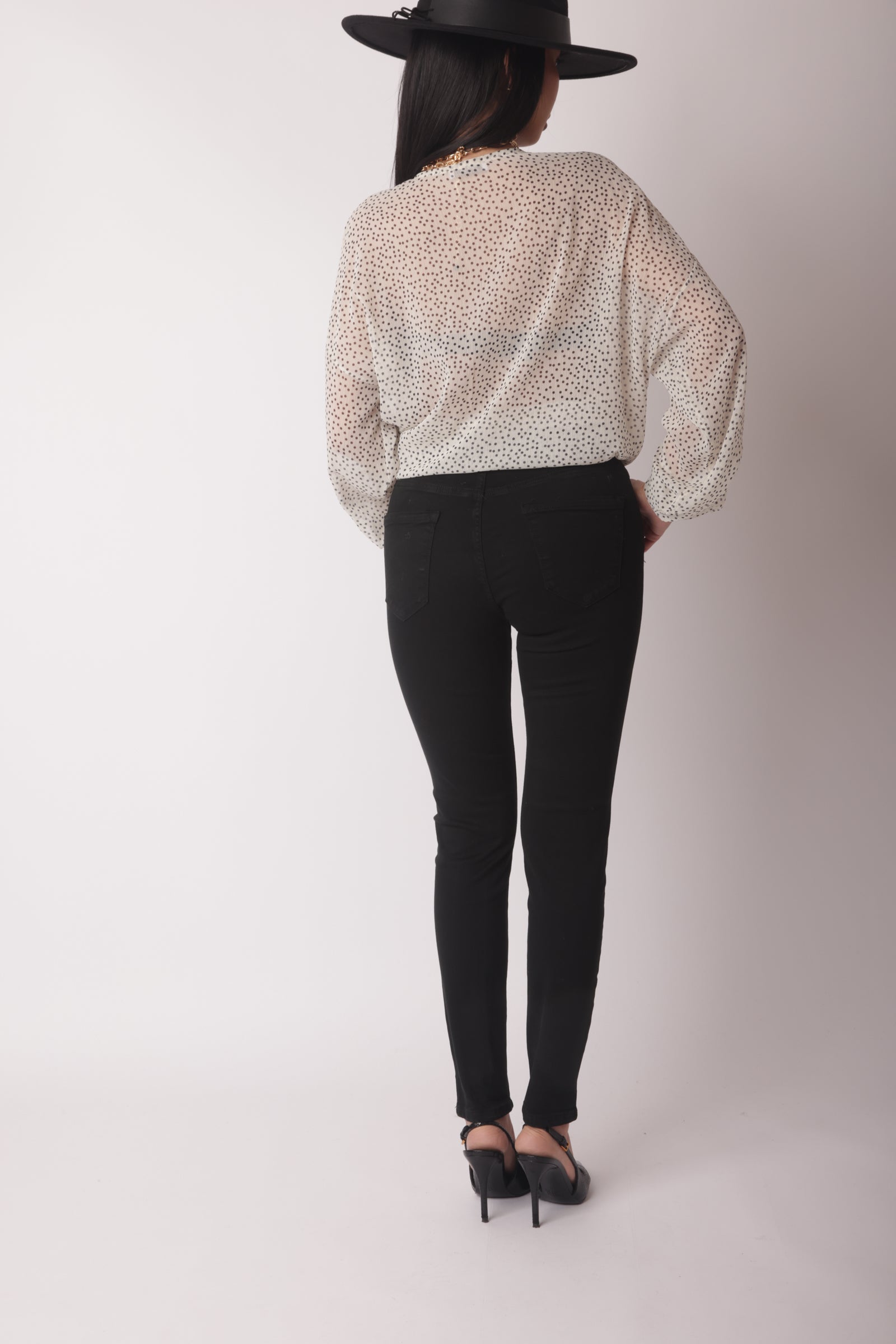 Pantalone Skinny Colorato Nero