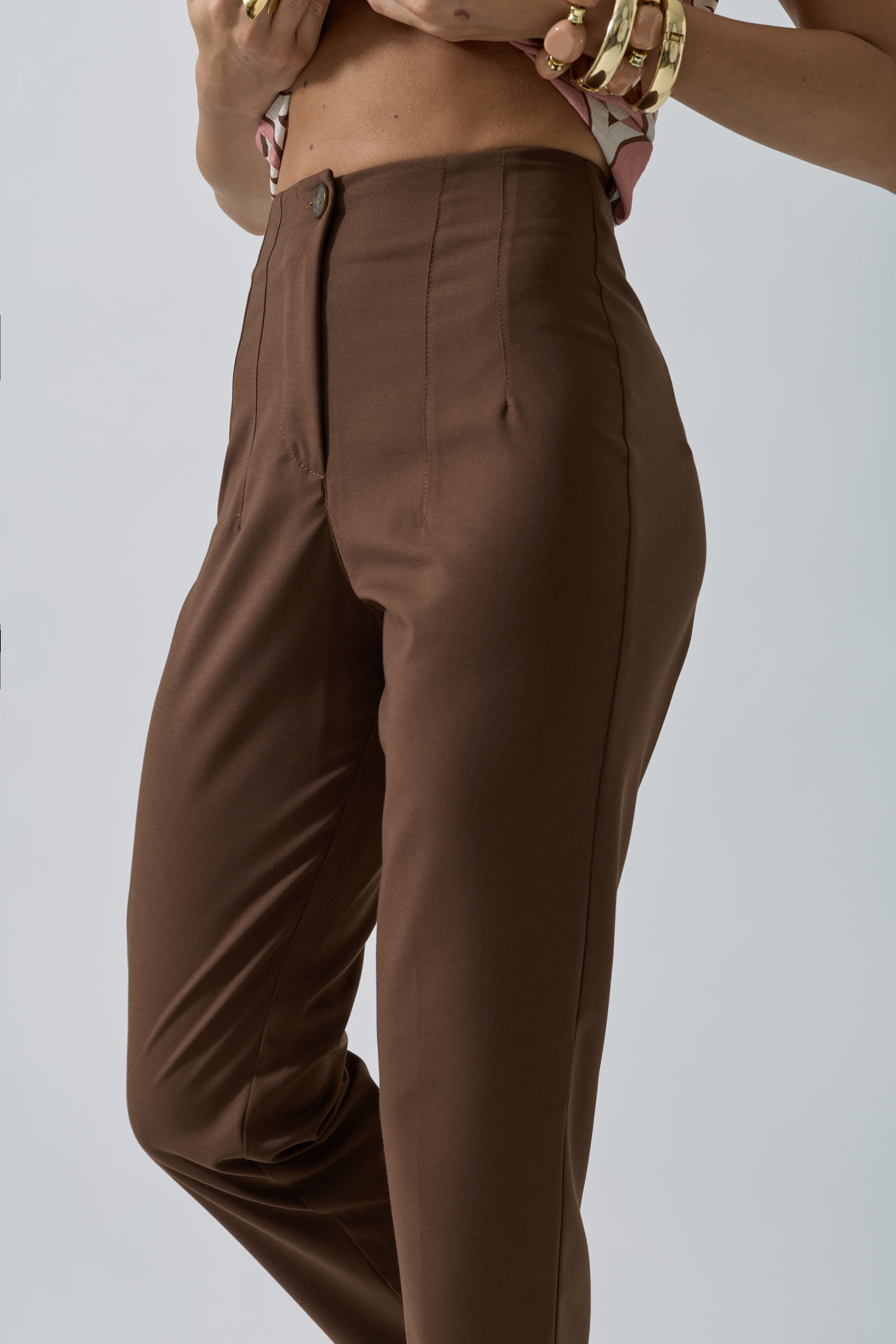 Pantalone Office Capri Testa Di Moro