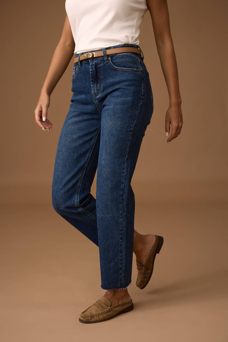 Jeans Dritto Taglio Vivo Denim
