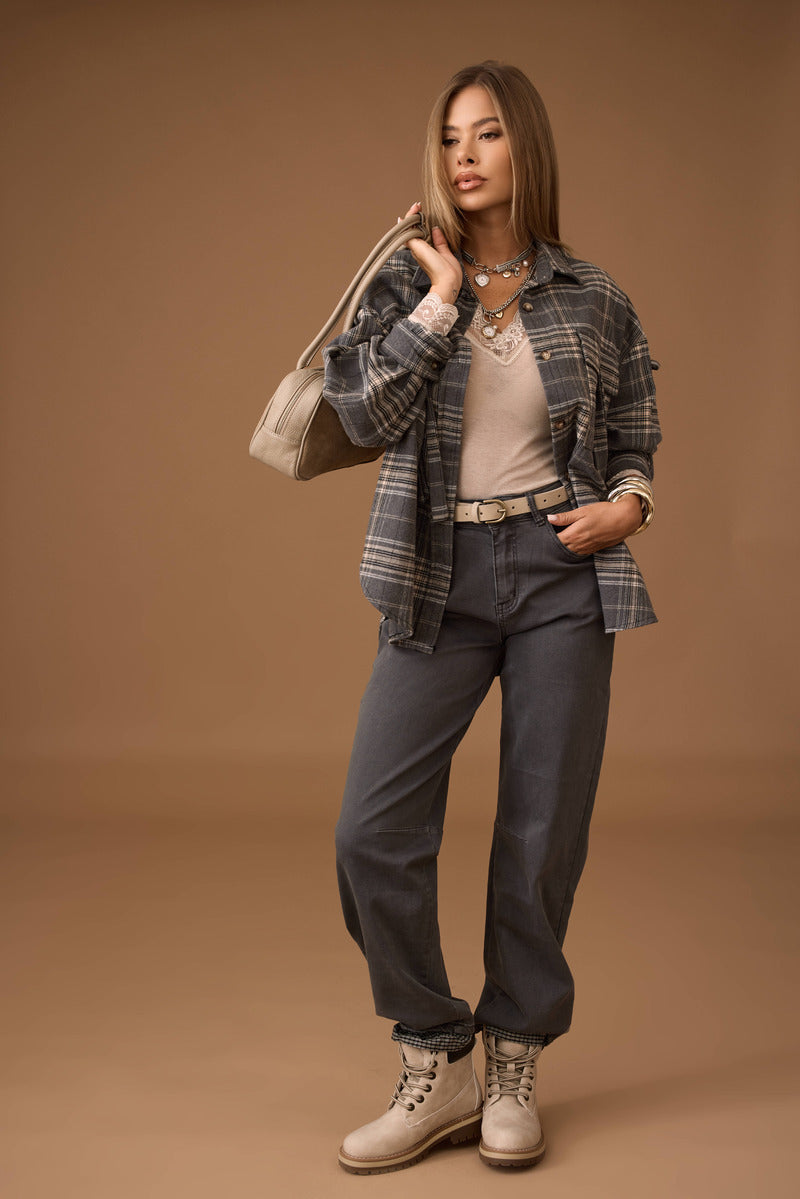 Pantalone Morbido Grigio