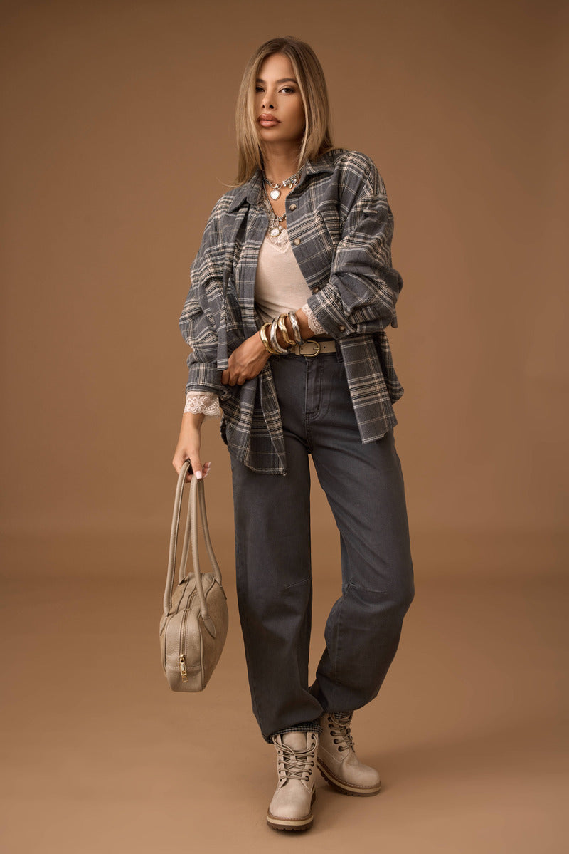 Pantalone Morbido Grigio