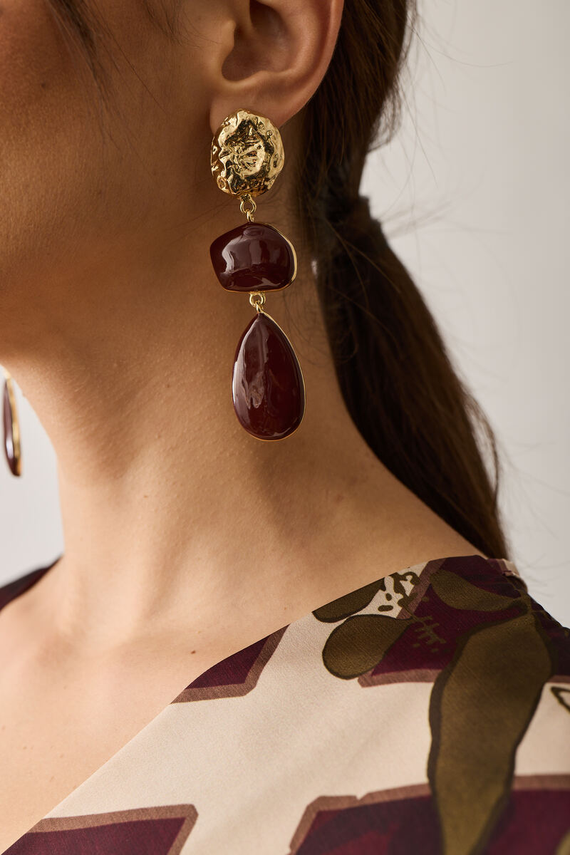 Orecchini Pendenti Bordeaux