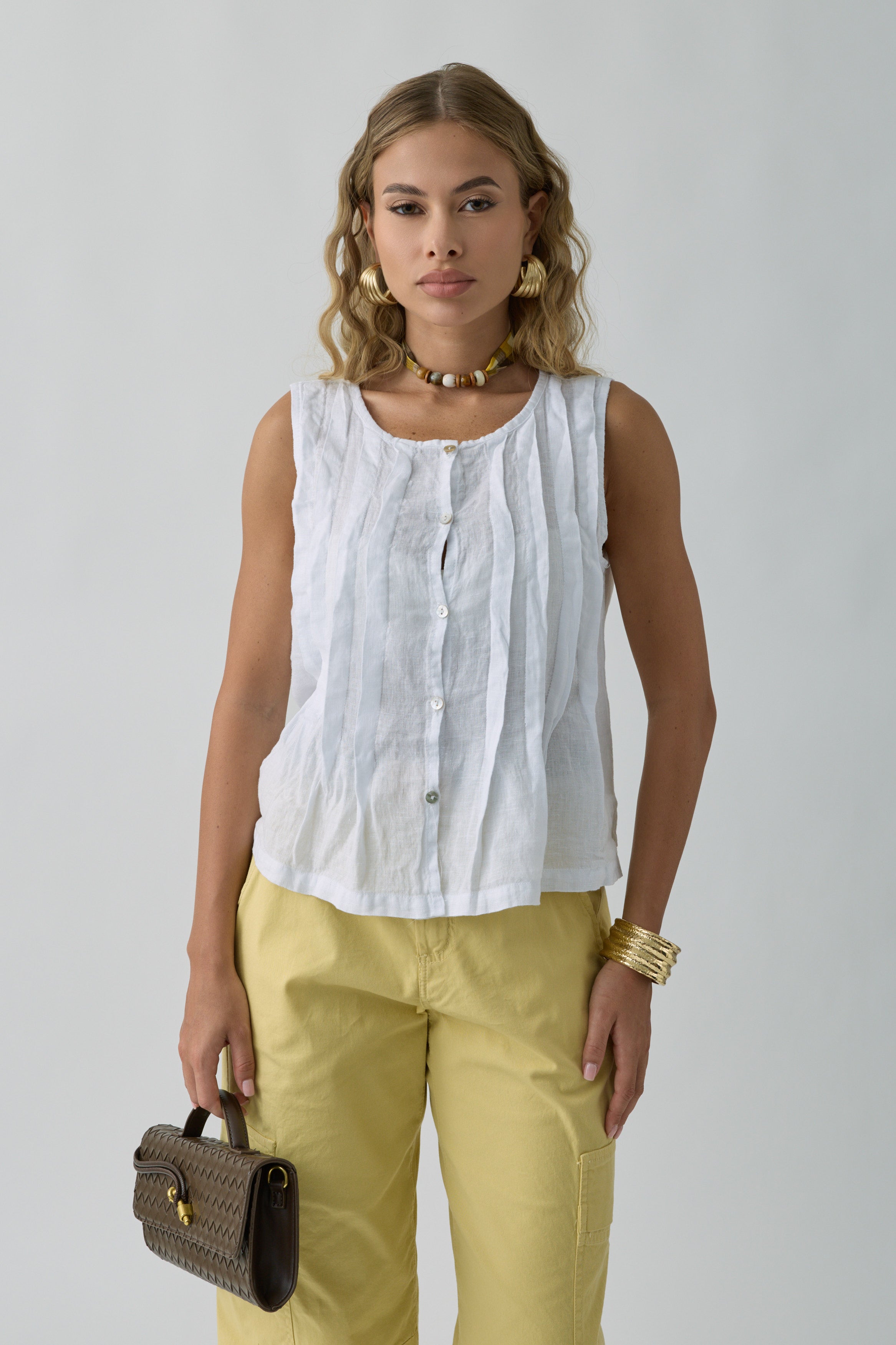 Camicia Lino Aura Bianco