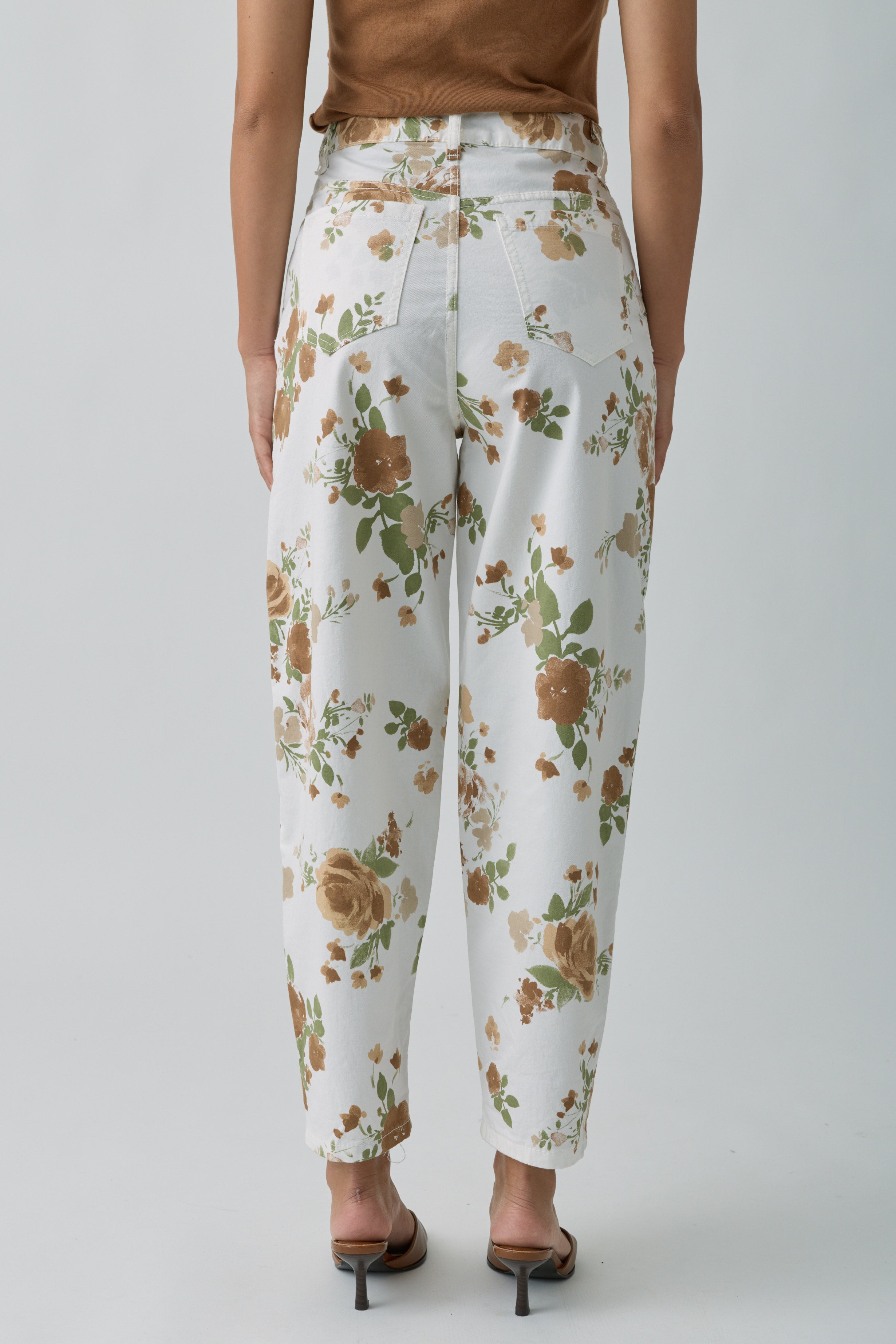 Pantalone Fiori Panna
