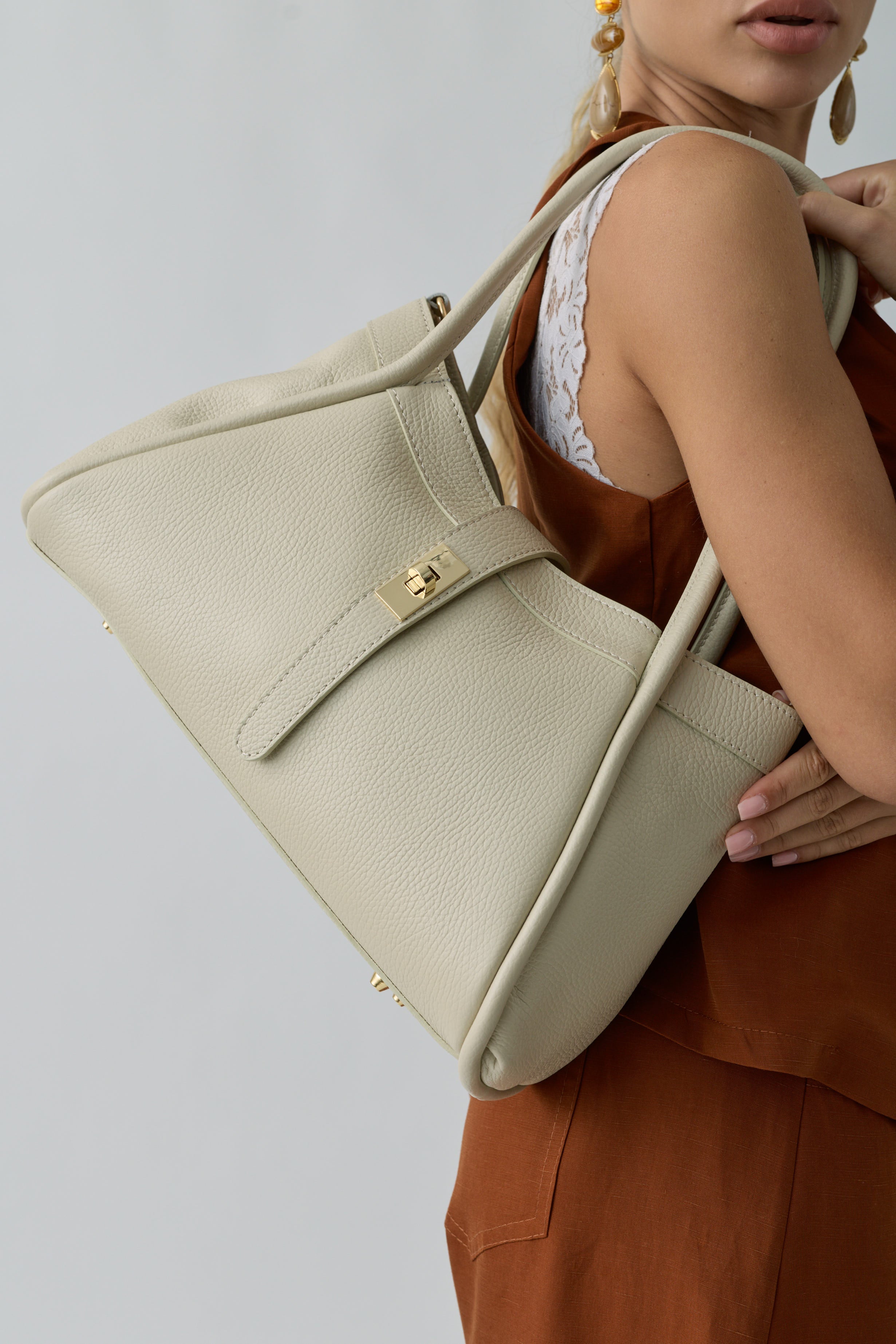 Borsa Cely Gesso