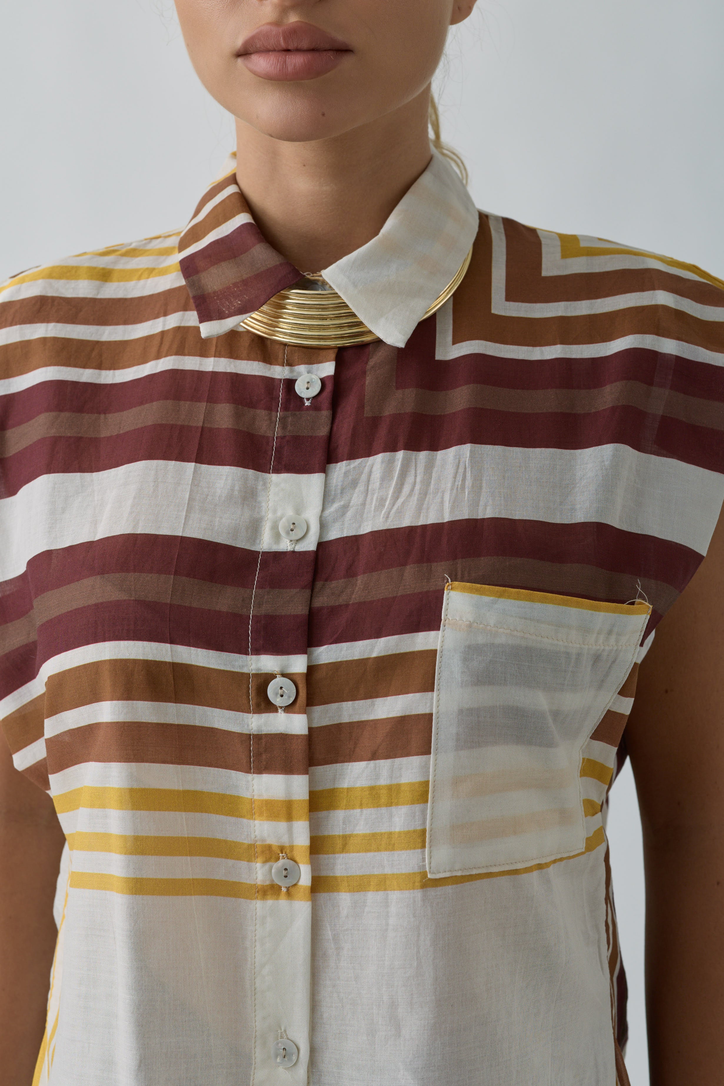 Camicia Mondrian Bordeaux