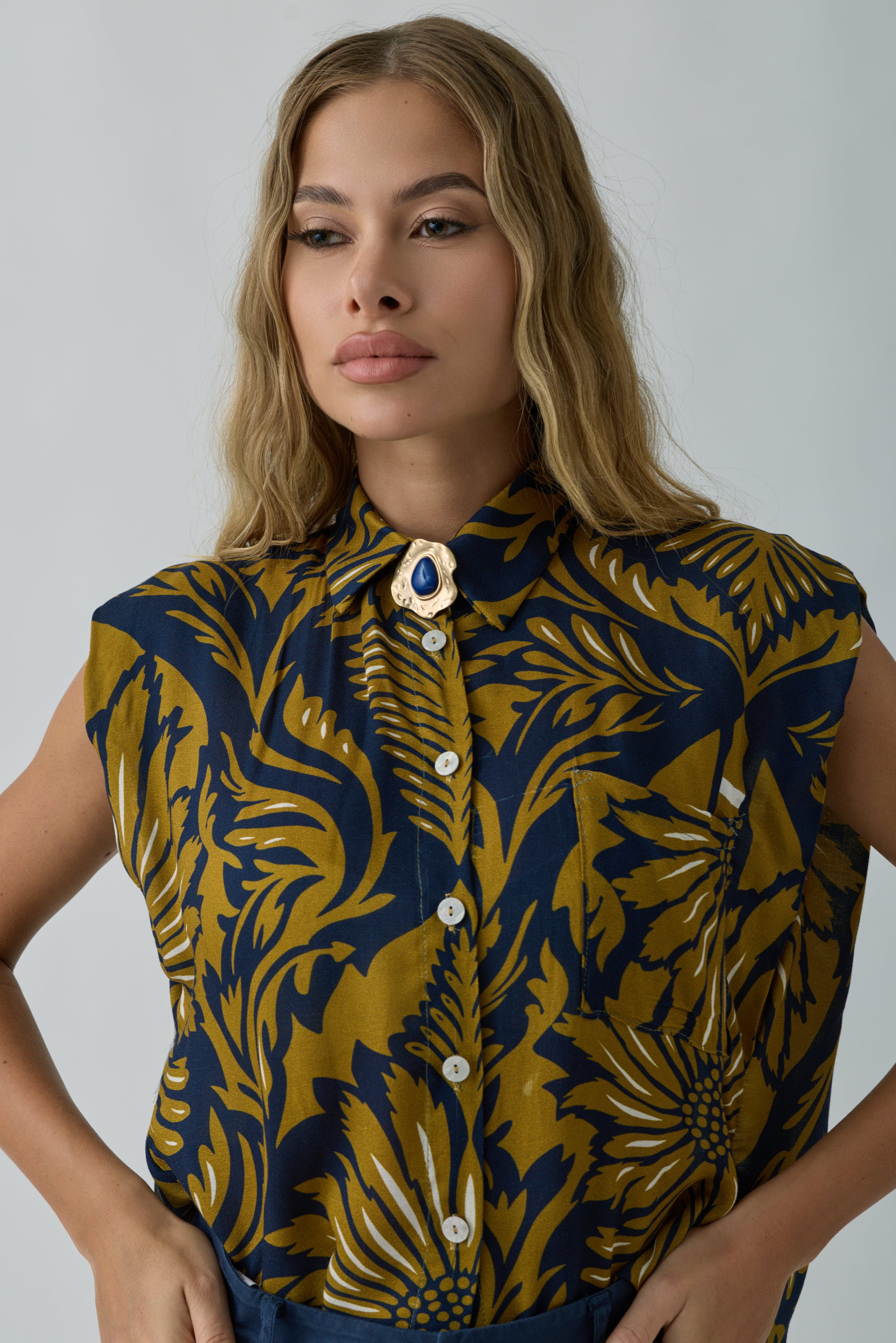 Camicia Arabesque Blu