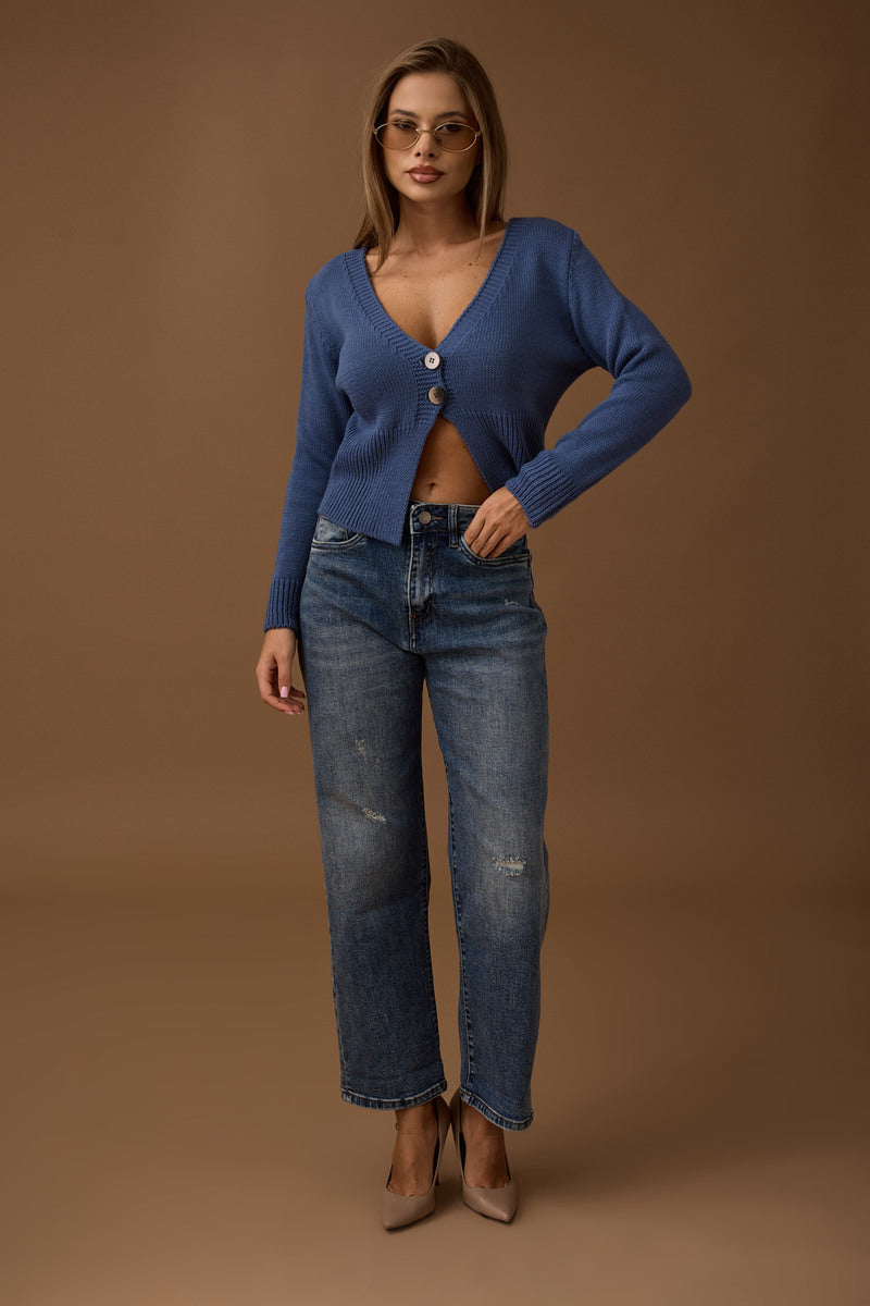 Cardigan 2 Bottoni Vestibilità Slim Avion