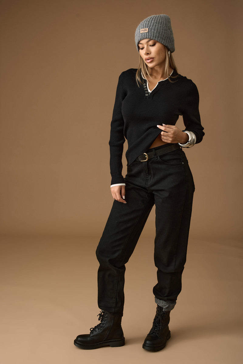 Pantalone Boyfriend Nero
