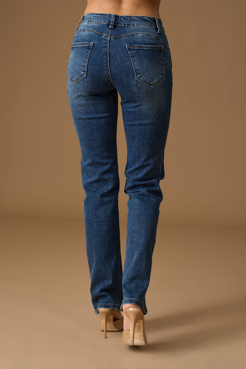 Jeans Dritto Push Up Denim