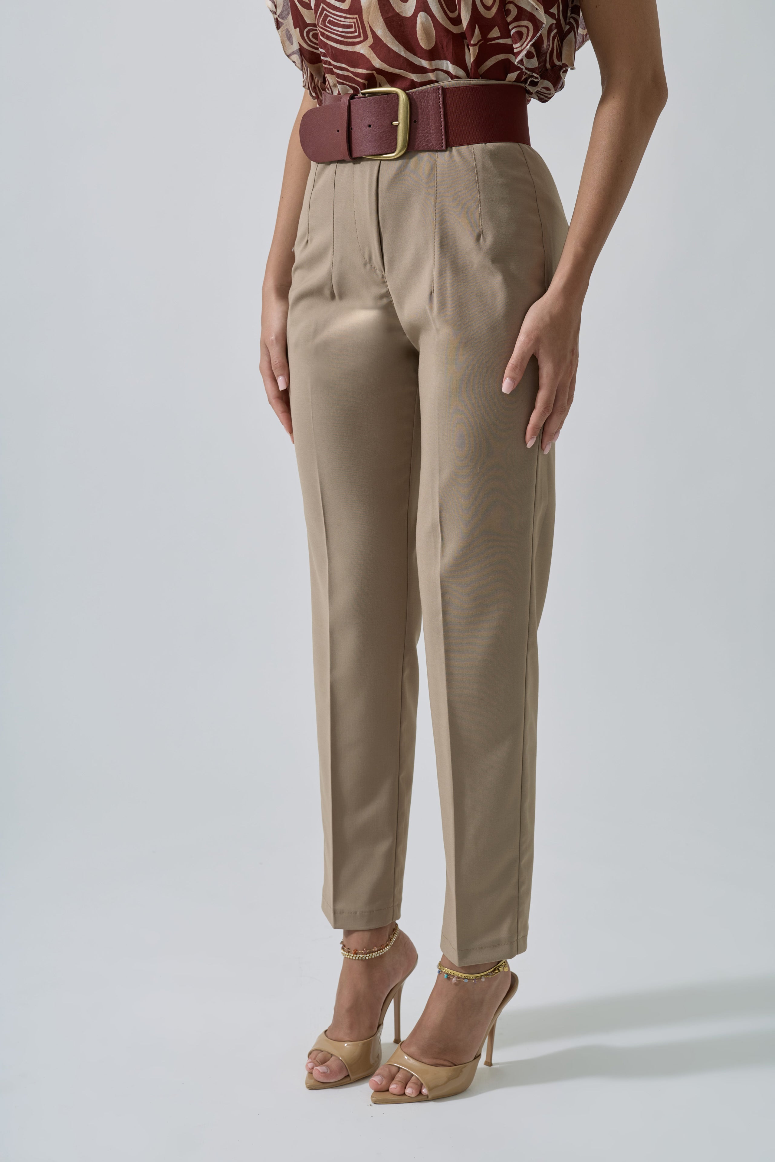 Pantalone Office Capri Cammello