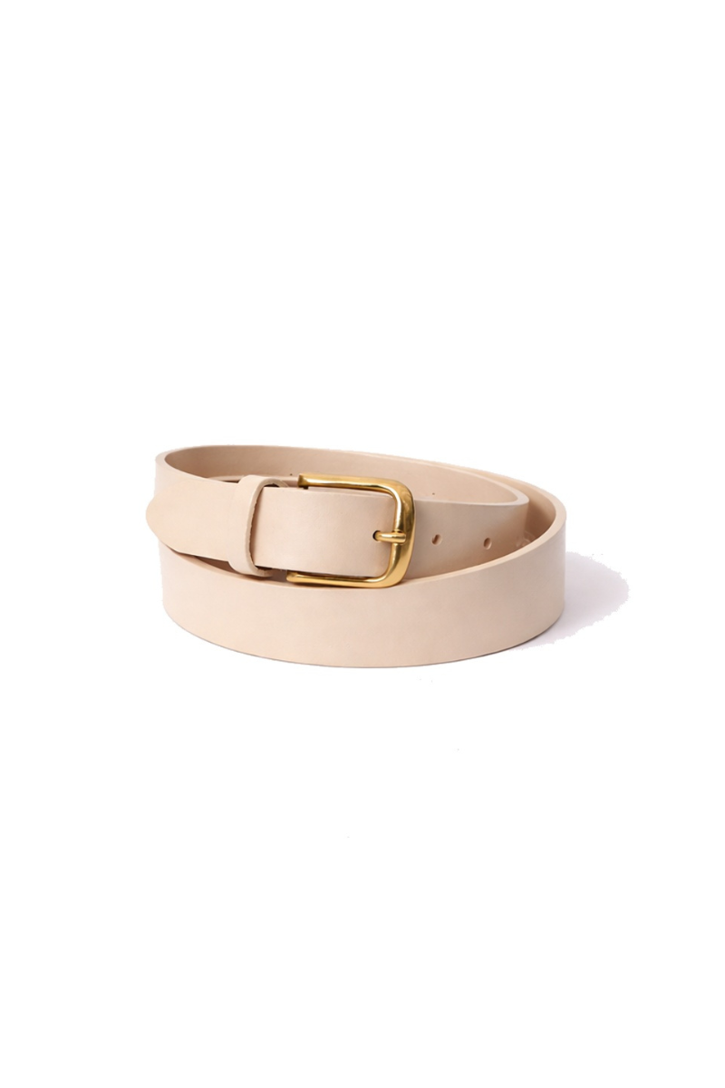 Cintura In Pelle Latte