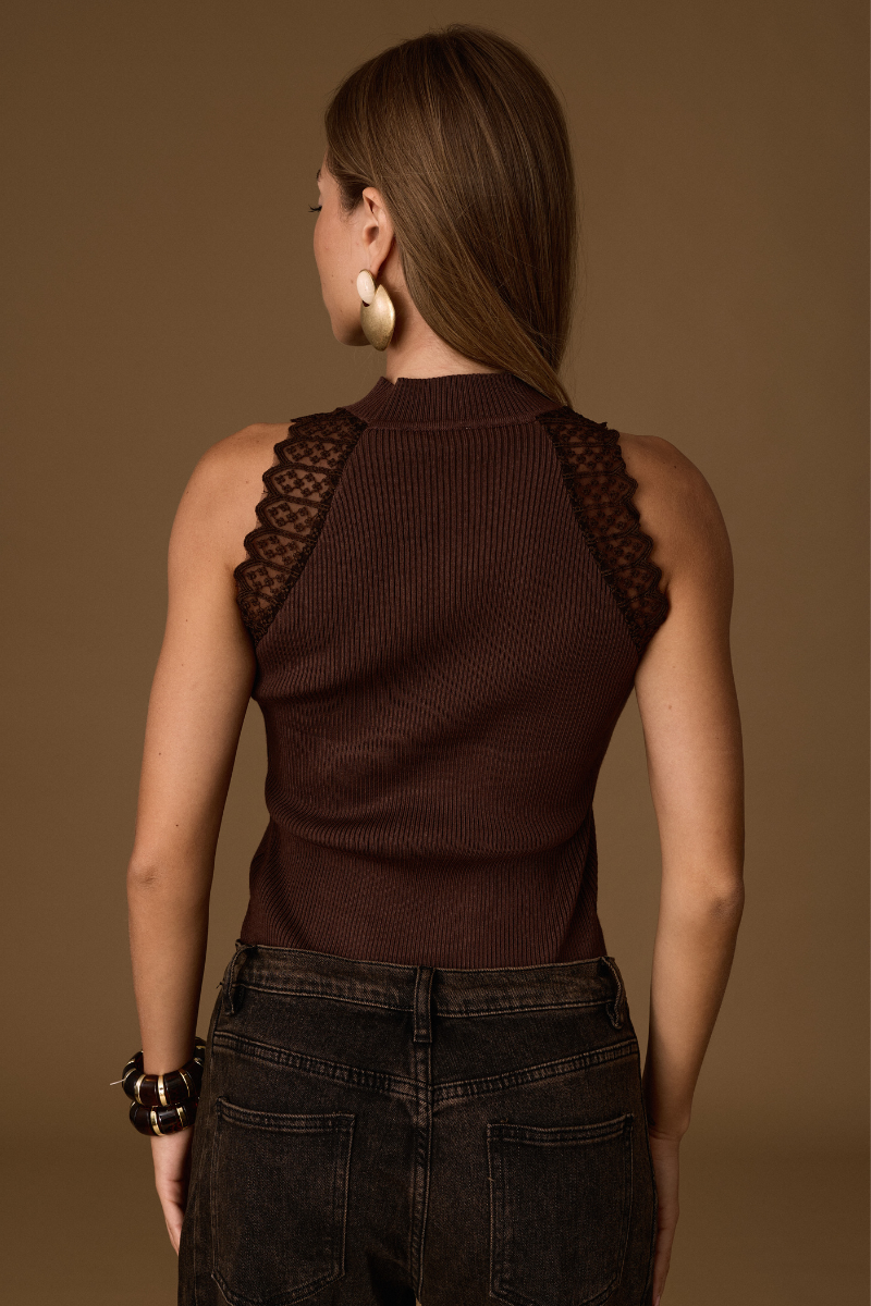 Top Con Pizzo Testa Di Moro