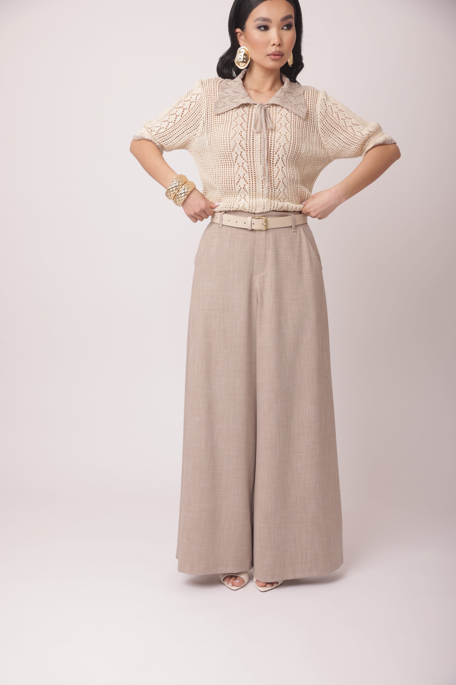 Pantalone Denise Fango Chiaro