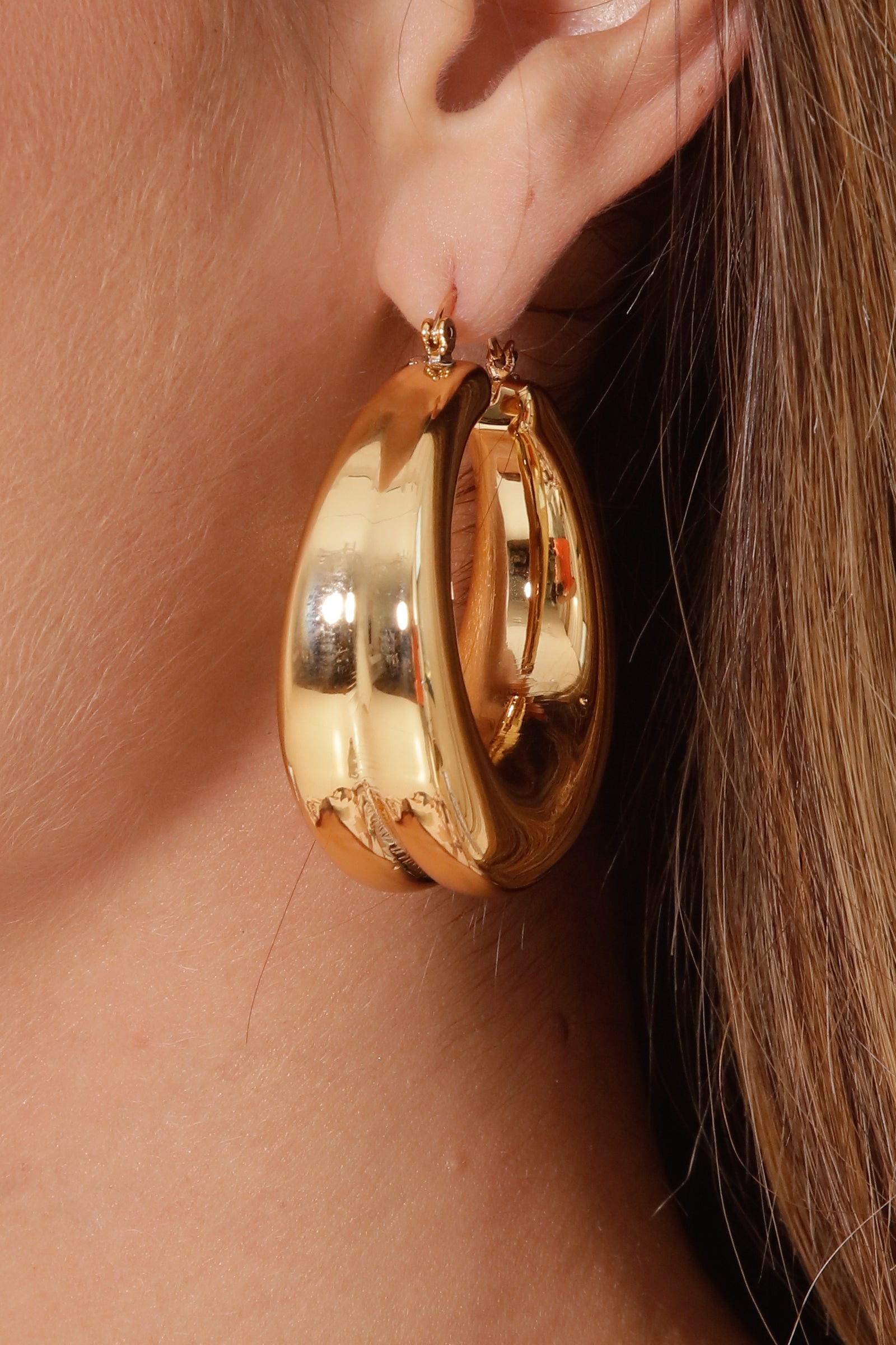 15 Mm Rotondo C Z Set Orecchini Creoli A Cerchio Realizzati In - Foto 7