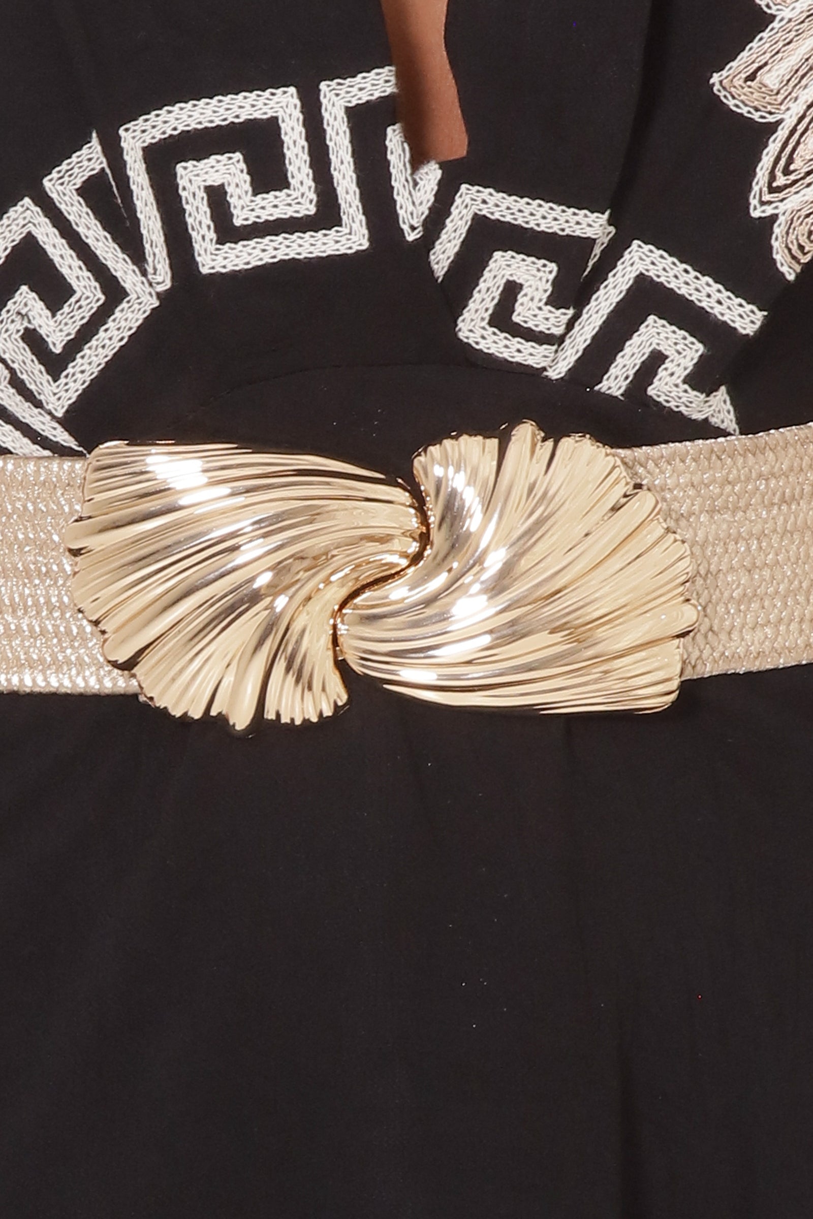 Cintura In Rafia Conchiglia Oro