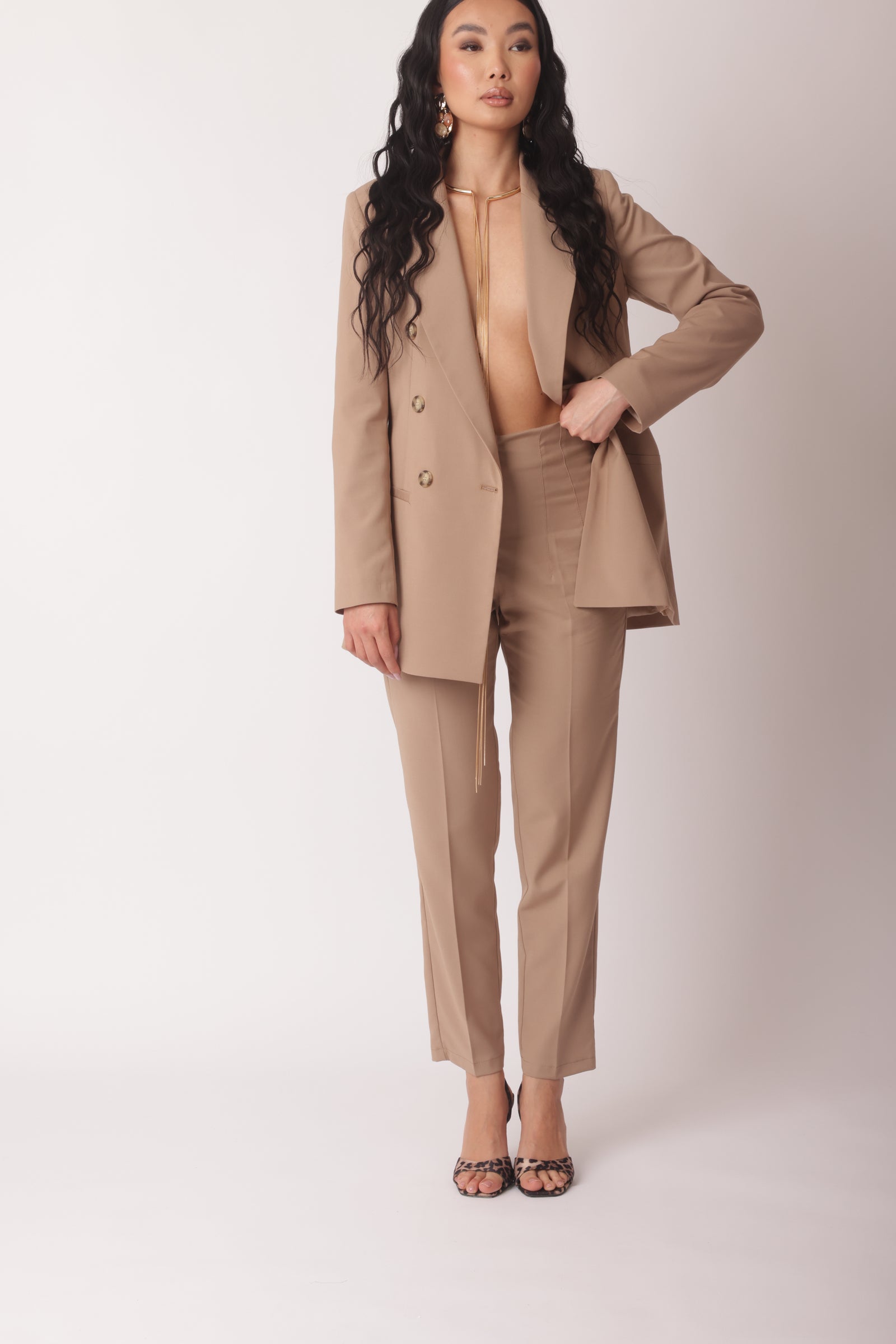 Pantalone Office Capri Cammello
