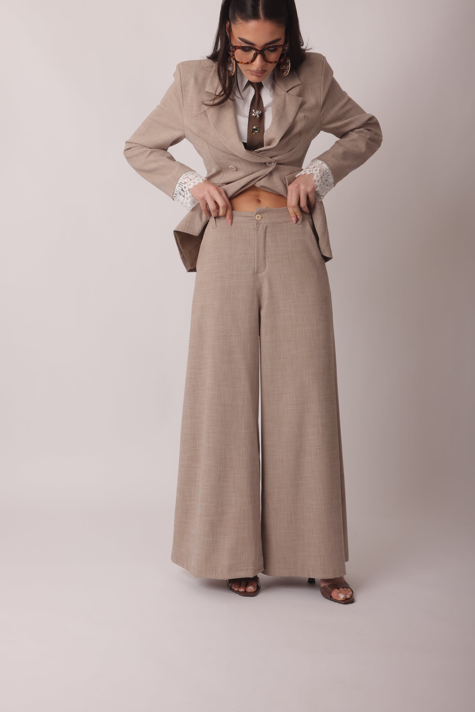 Pantalone Denise Fango Chiaro
