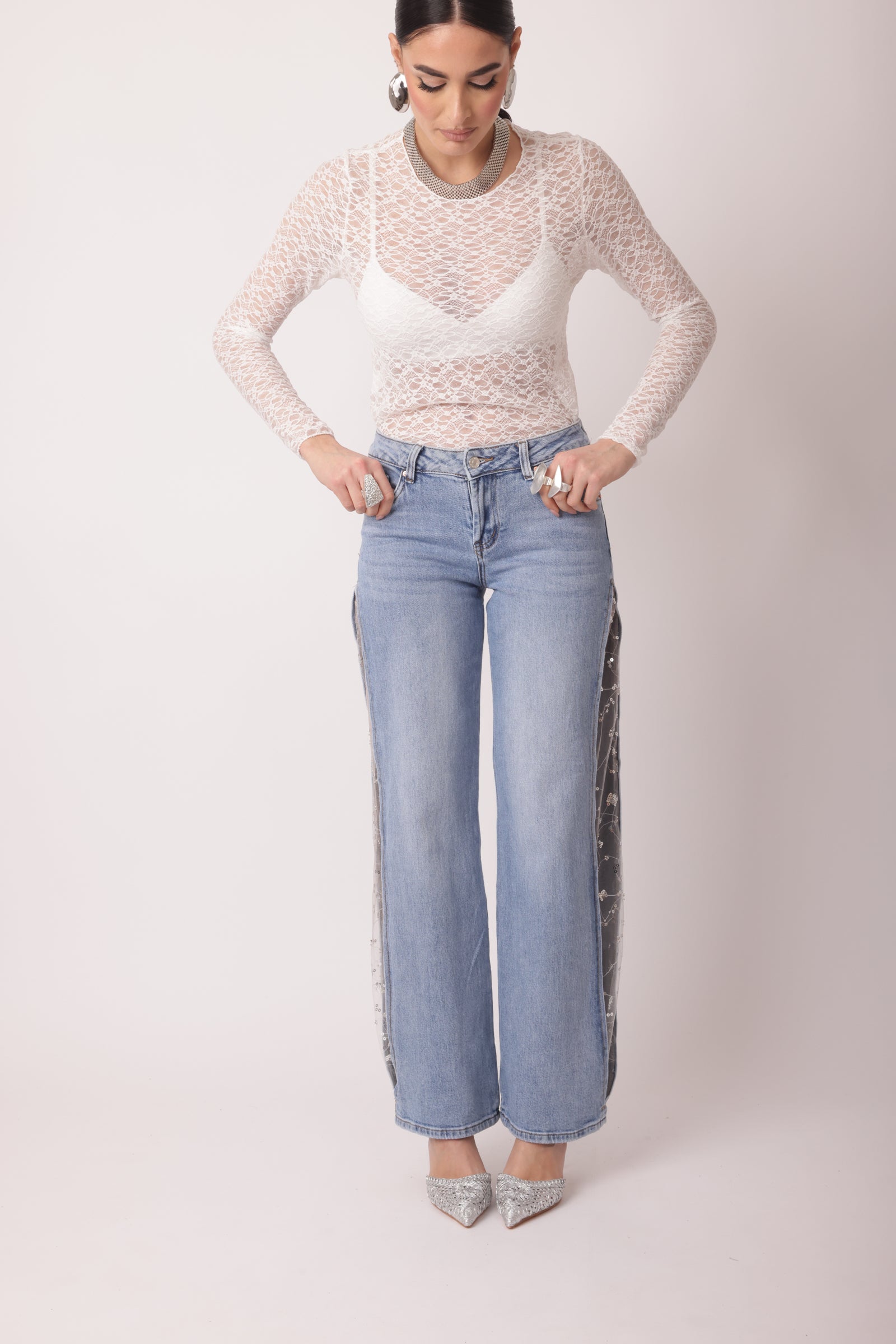 Jeans Shine Denim Chiaro