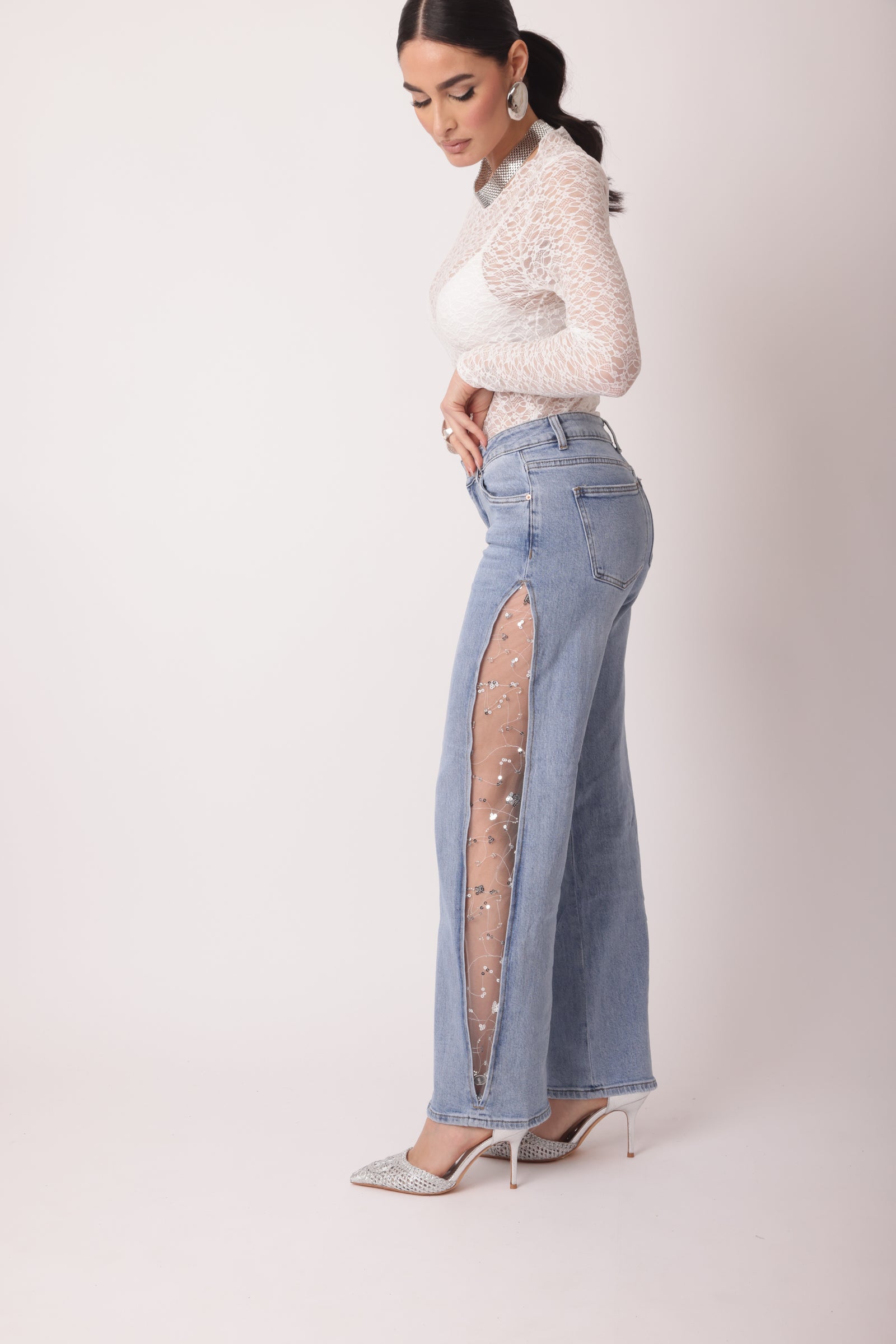 Jeans Shine Denim Chiaro