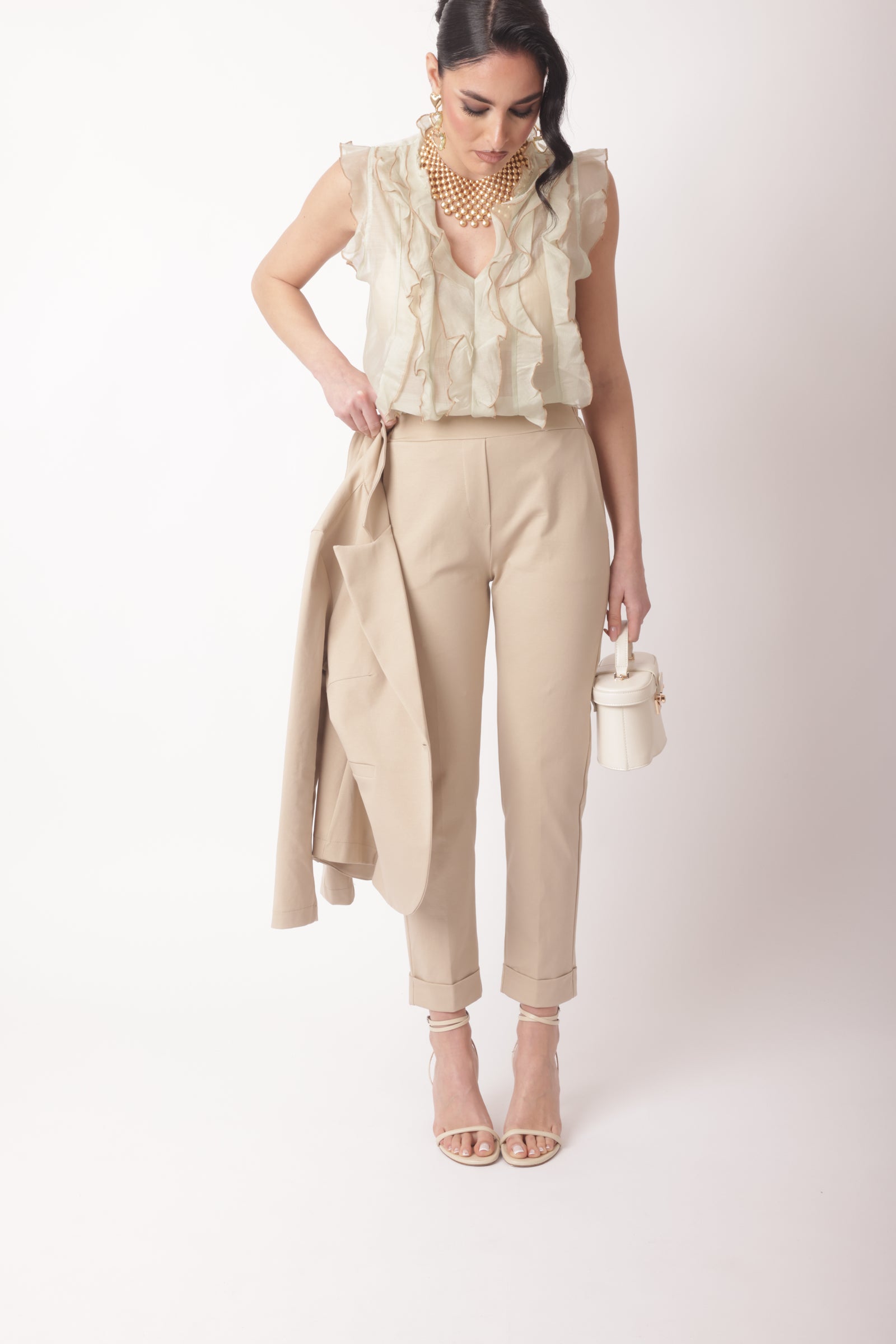 Pantalone Punto Milano Capri-Sporty Beige