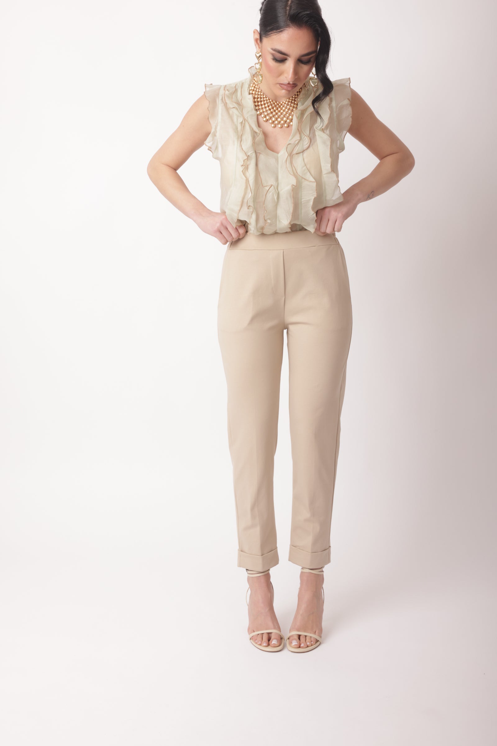 Pantalone Punto Milano Capri-Sporty Beige