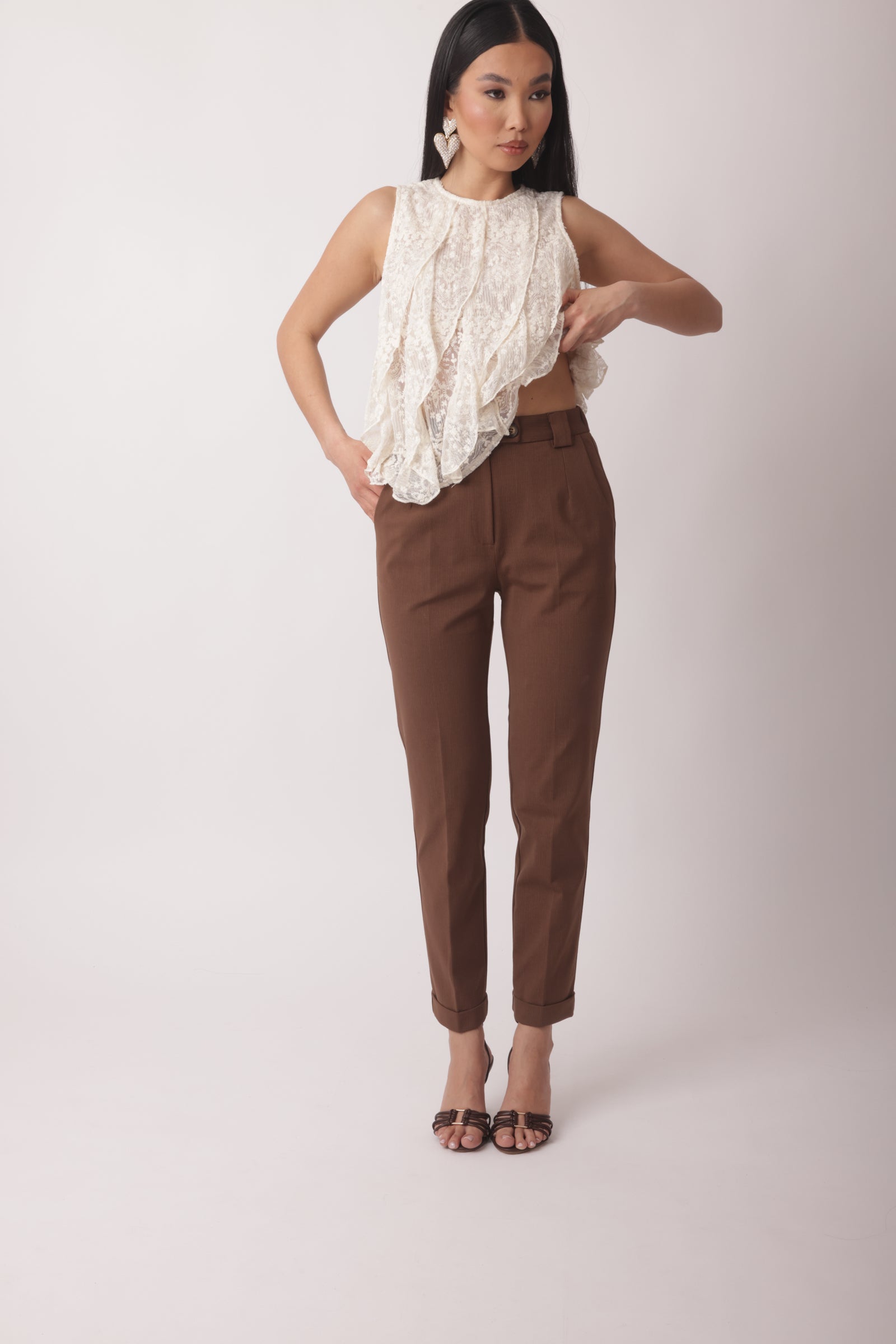 Pantalone Capri Vittoria Cacao